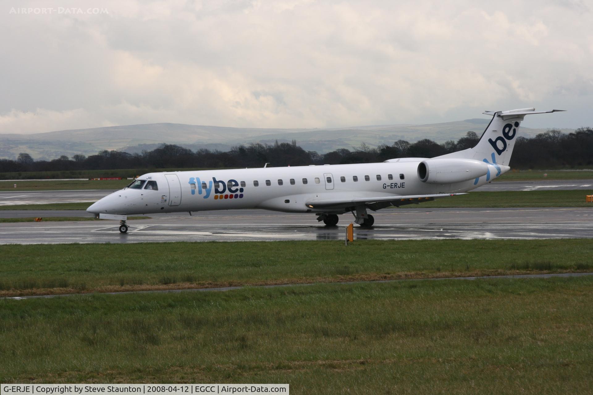 G-ERJE, 2000 Embraer EMB-145EP (ERJ-145EP) C/N 145315, Taken at Manchester Airport on a typical showery April day