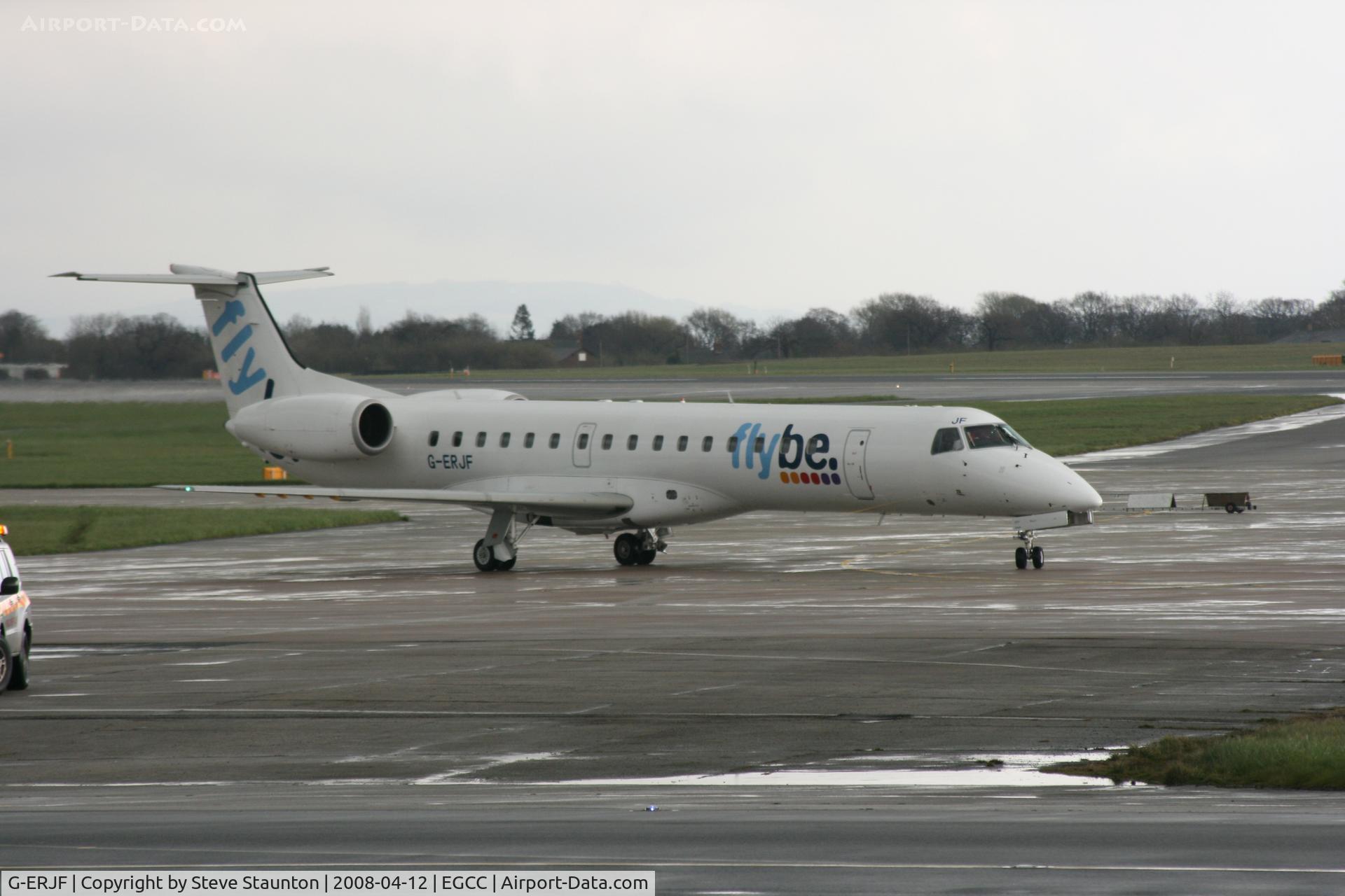 G-ERJF, 2000 Embraer EMB-145EP (ERJ-145EP) C/N 145325, Taken at Manchester Airport on a typical showery April day