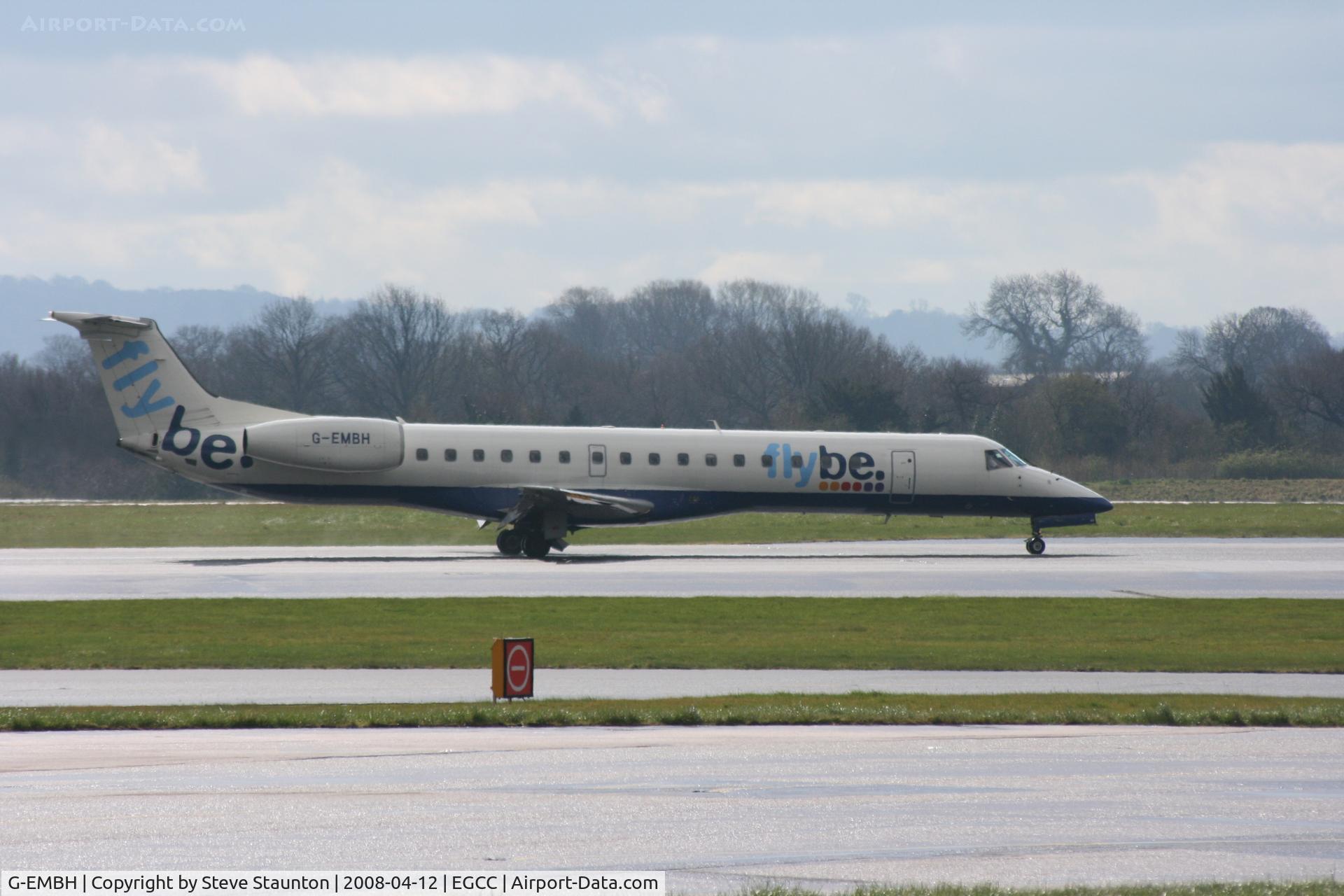 G-EMBH, 1999 Embraer EMB-145EU (ERJ-145EU) C/N 145107, Taken at Manchester Airport on a typical showery April day