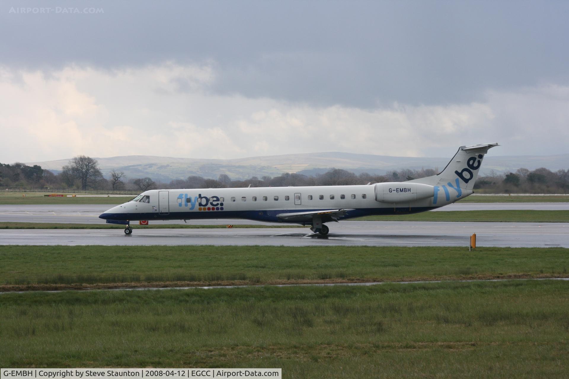 G-EMBH, 1999 Embraer EMB-145EU (ERJ-145EU) C/N 145107, Taken at Manchester Airport on a typical showery April day