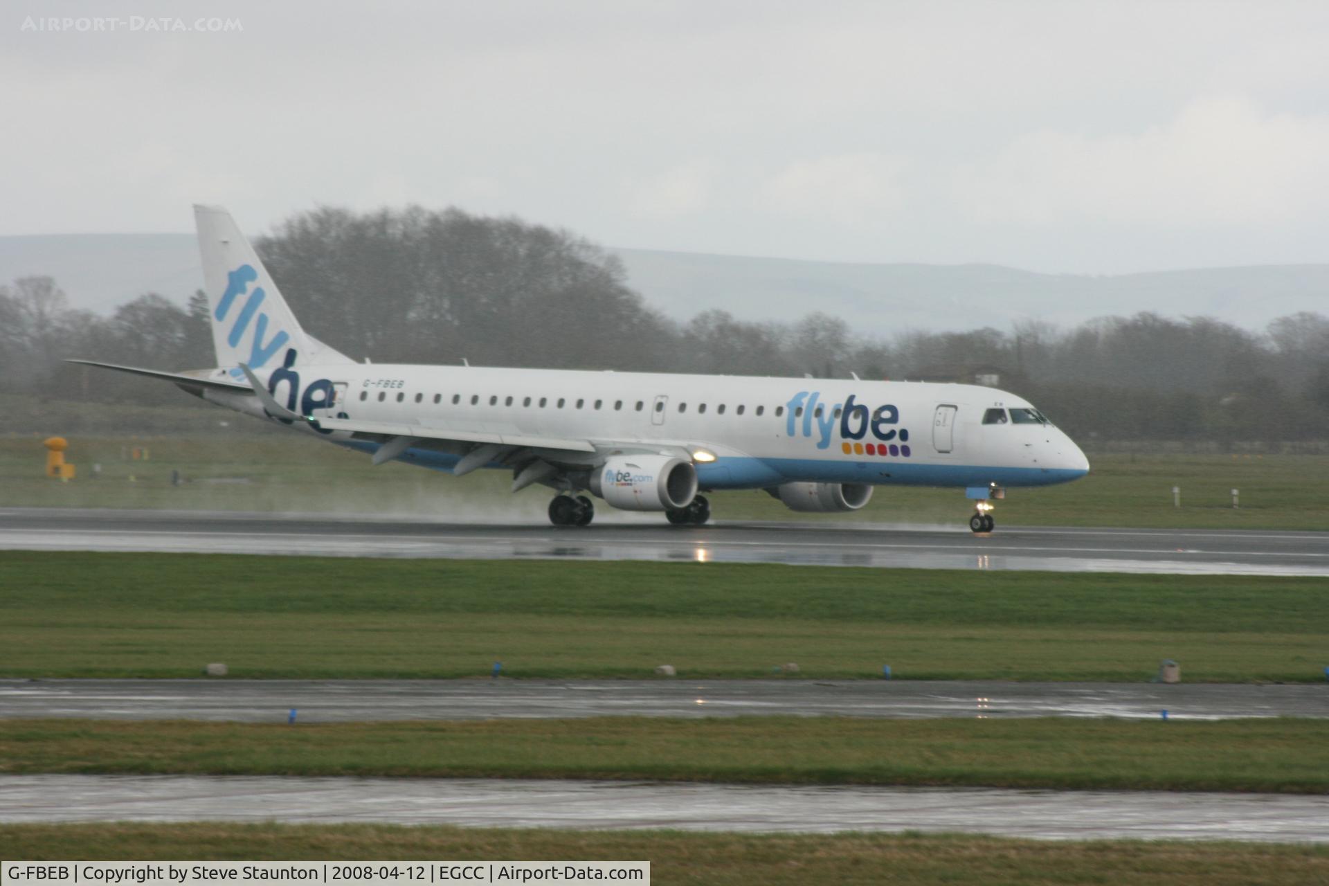 G-FBEB, 2006 Embraer 195LR (ERJ-190-200LR) C/N 19000057, Taken at Manchester Airport on a typical showery April day