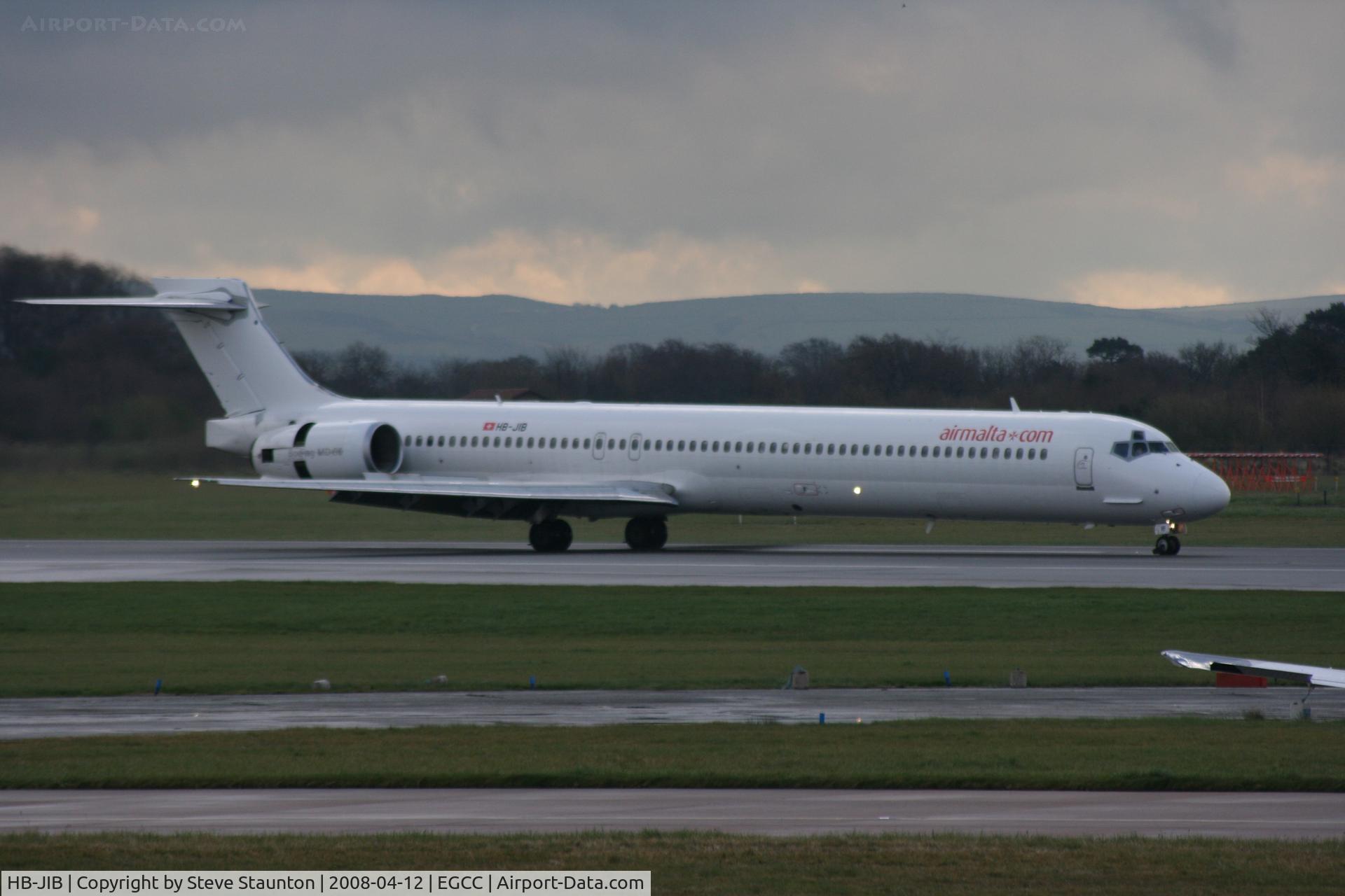 HB-JIB, 1996 McDonnell Douglas MD-90-30 C/N 53553, Taken at Manchester Airport on a typical showery April day