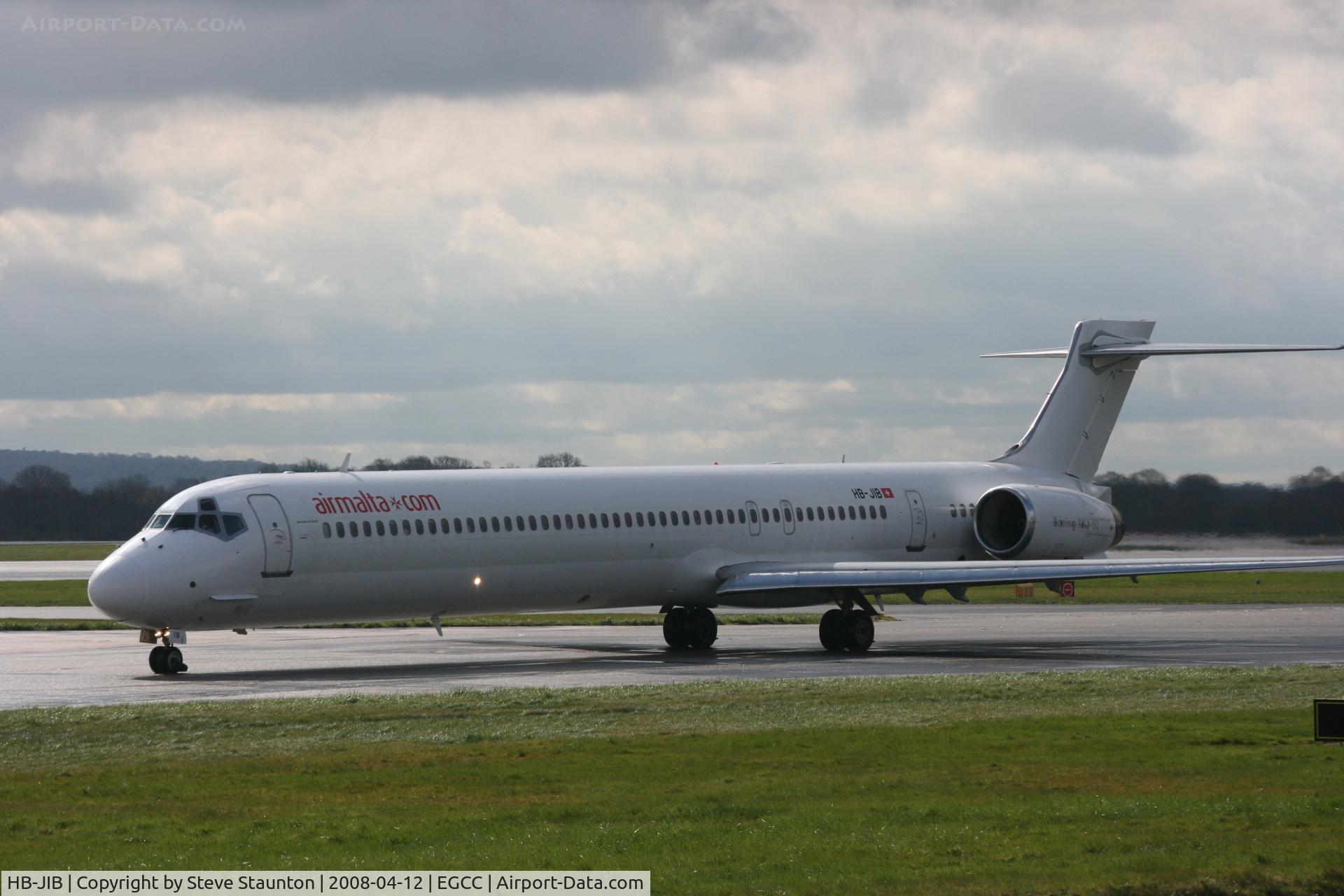 HB-JIB, 1996 McDonnell Douglas MD-90-30 C/N 53553, Taken at Manchester Airport on a typical showery April day