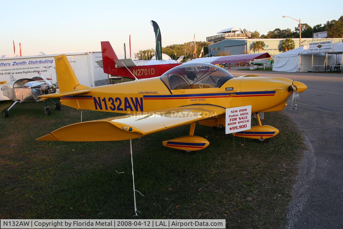 N132AW, 2008 AMD CH-601XL SLSA C/N 601-049S, Zodiac
