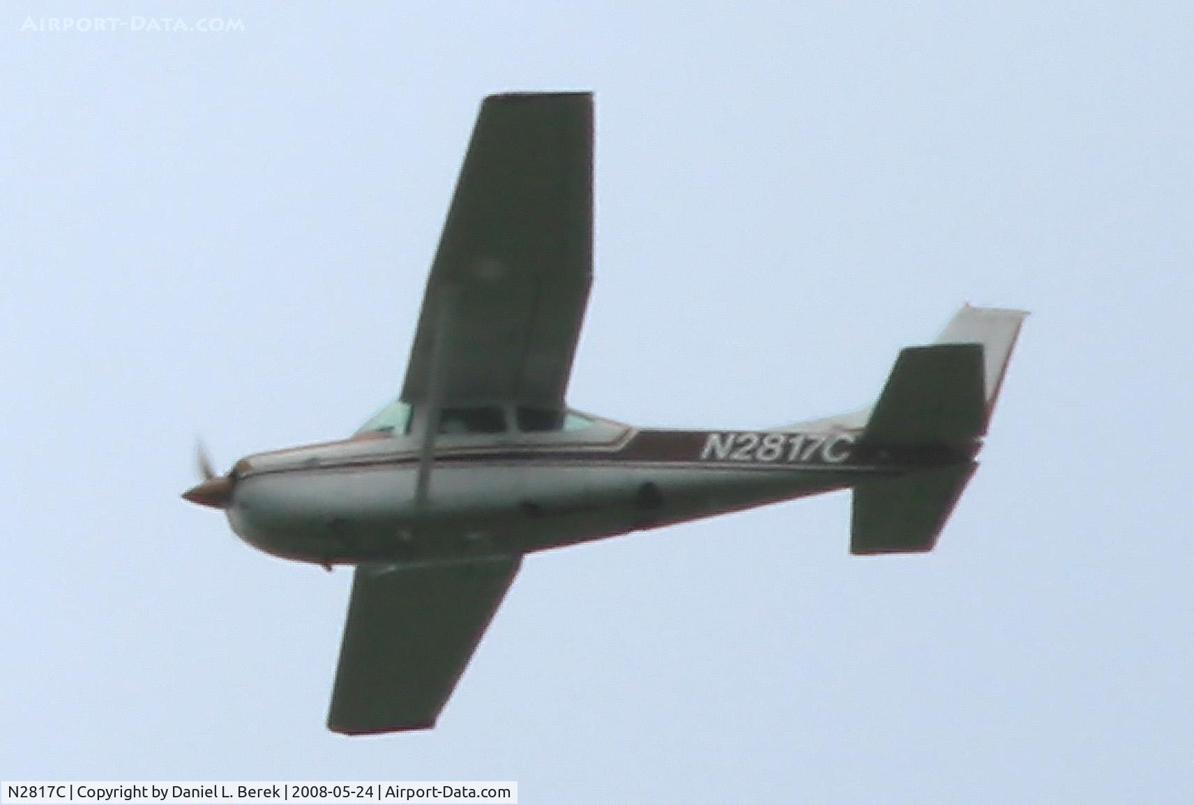 N2817C, 1978 Cessna R182 Skylane RG C/N R18200231, Caught flying high over Washington Township, NJ.
