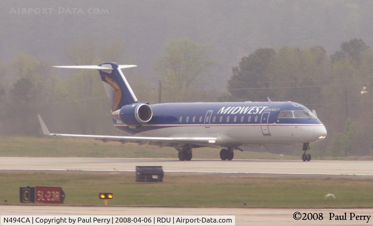 N494CA, 2003 Bombardier CRJ-200ER (CL-600-2B19) C/N 7765, A break from the normal fare of liveries