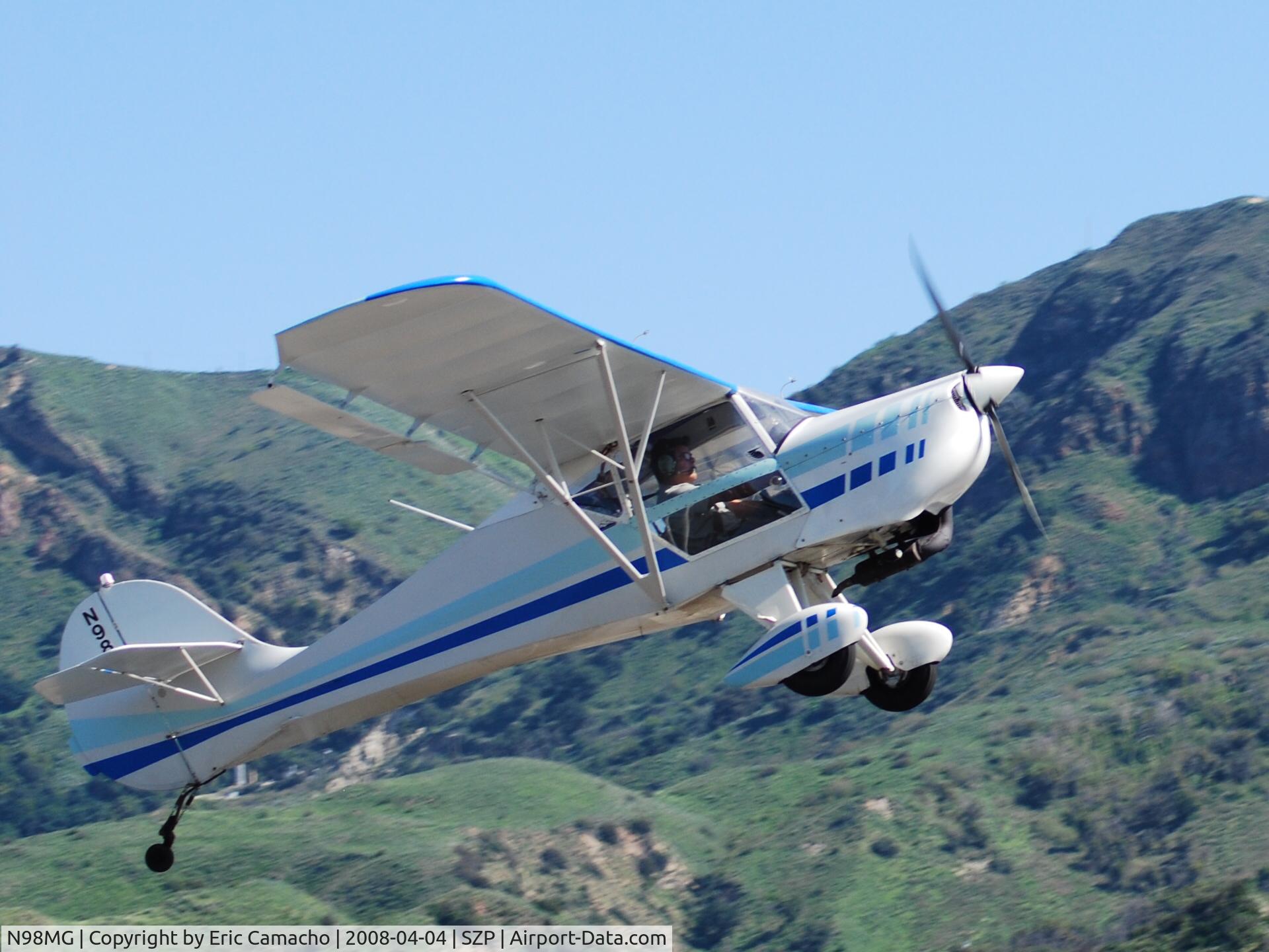 N98MG, 1997 Avid Flyer Mark IV C/N 678, What a climb after taking off from Santa Paula Airport