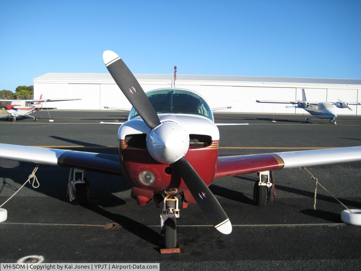 VH-SOM, 1979 Mooney M20J 201 C/N 24-0884, Parked on apron at RACWA