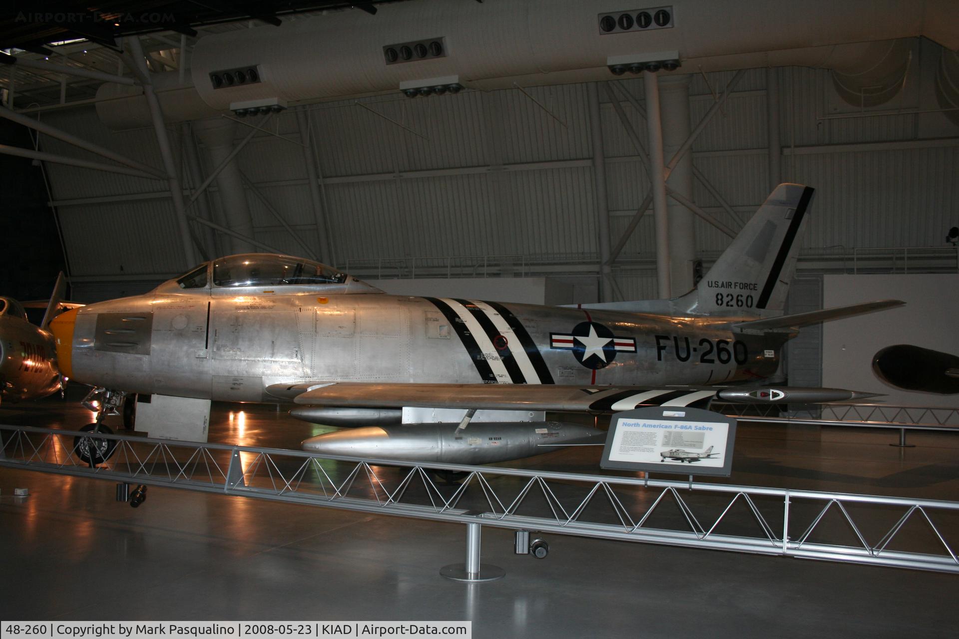 48-260, 1948 North American F-86A-5-NA Sabre C/N 151-43629, North American F-86A
