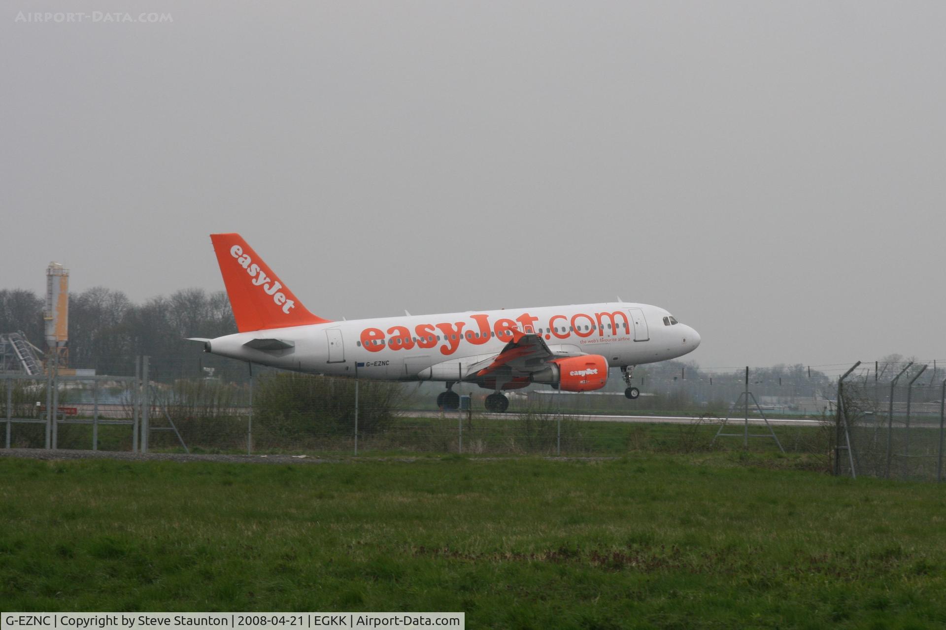 G-EZNC, 2003 Airbus A319-111 C/N 2050, Gatwick Airport 21/04/08 (married 19/04/08 - spotting two days later)