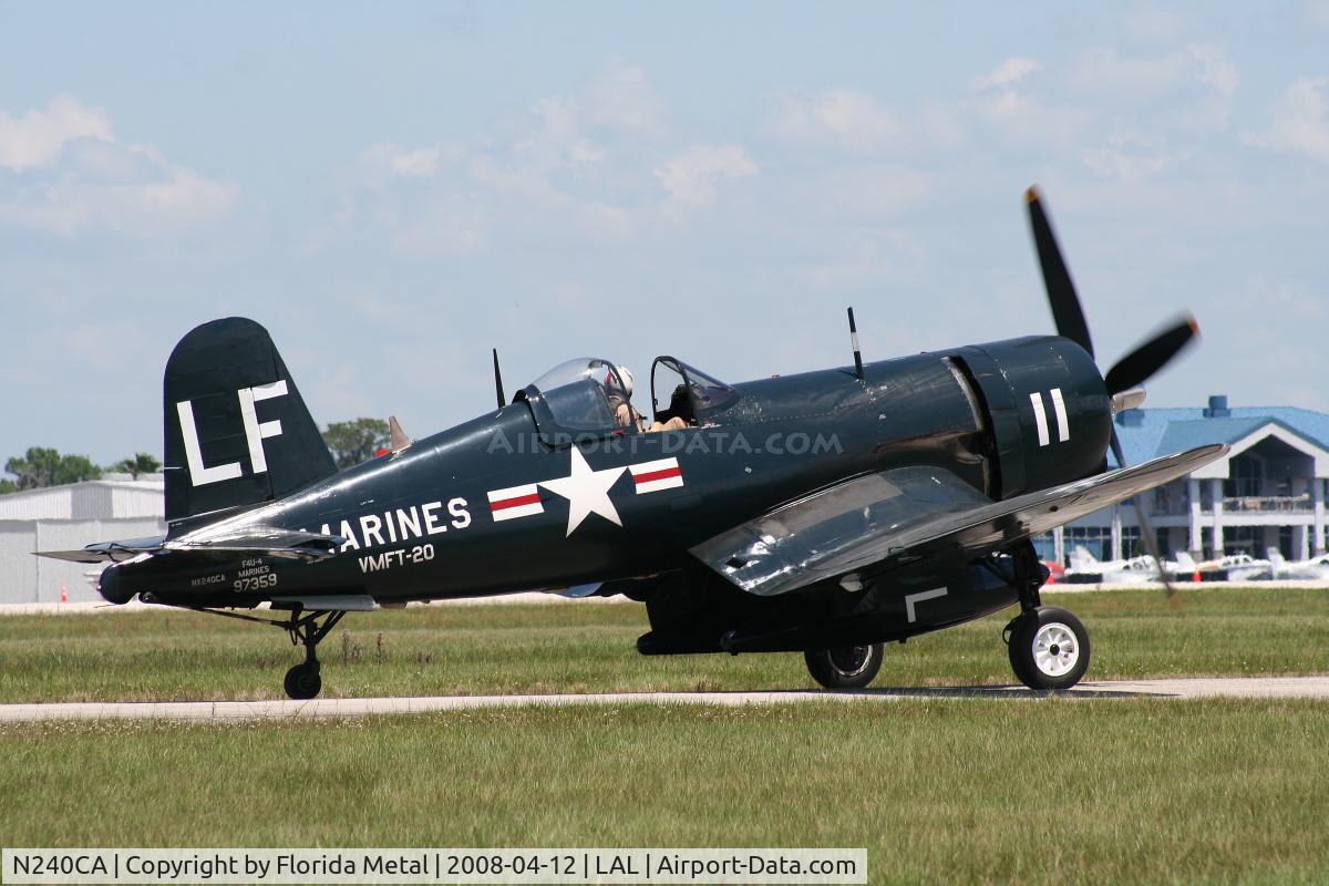 N240CA, 1945 Vought F4U-4 Corsair C/N 9513, F4U Corsair