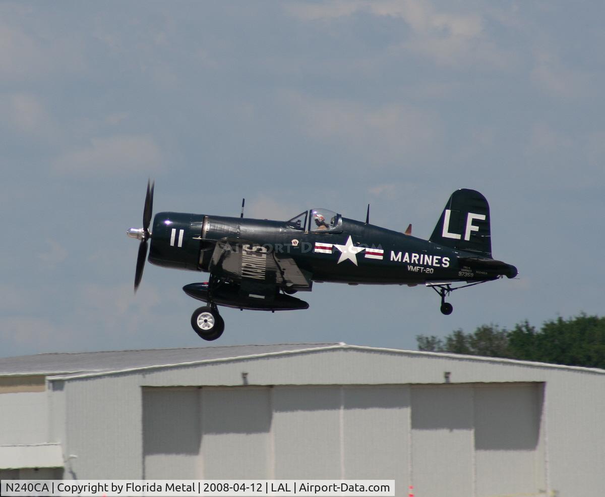 N240CA, 1945 Vought F4U-4 Corsair C/N 9513, F4U Corsair