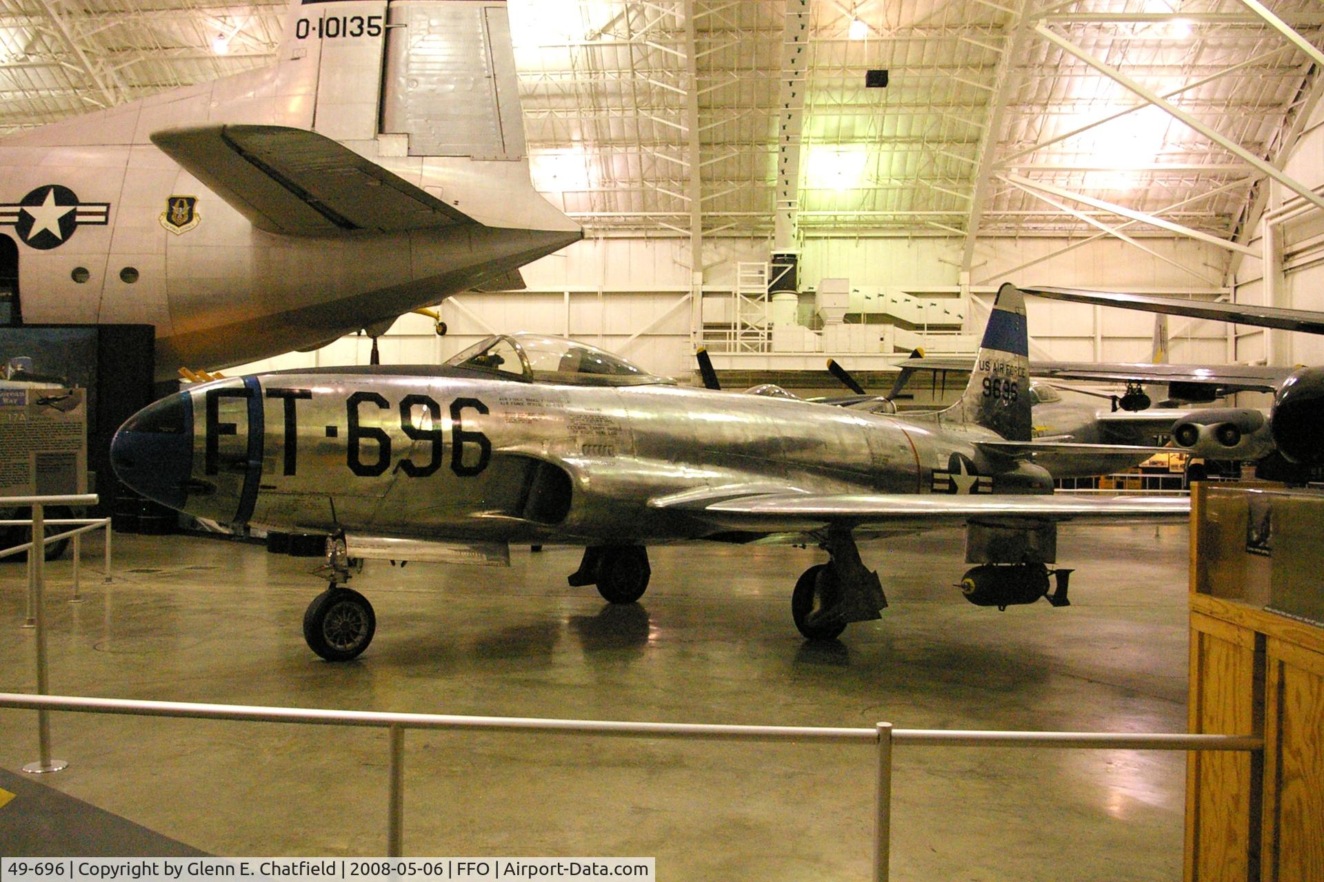 49-696, 1949 Lockheed F-80C-10-LO Shooting Star C/N 080-2340, P-80C on display at the National Museum of the U.S. Air Force
