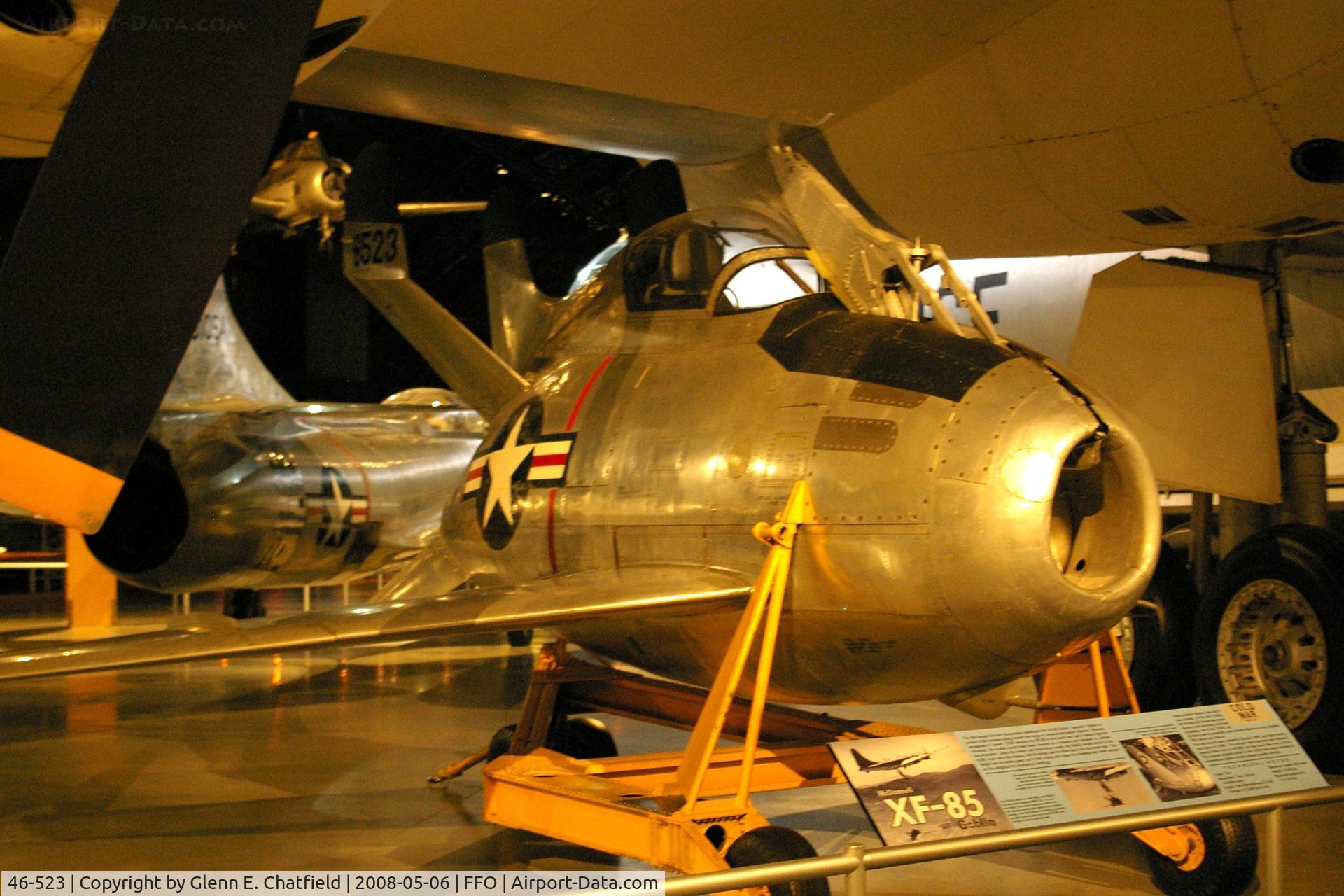 46-523, 1948 McDonnell XF-85 Goblin C/N 1, The pilot sat on the engine and had machine guns in his lap!  At the National Museum of the U.S. Air Force