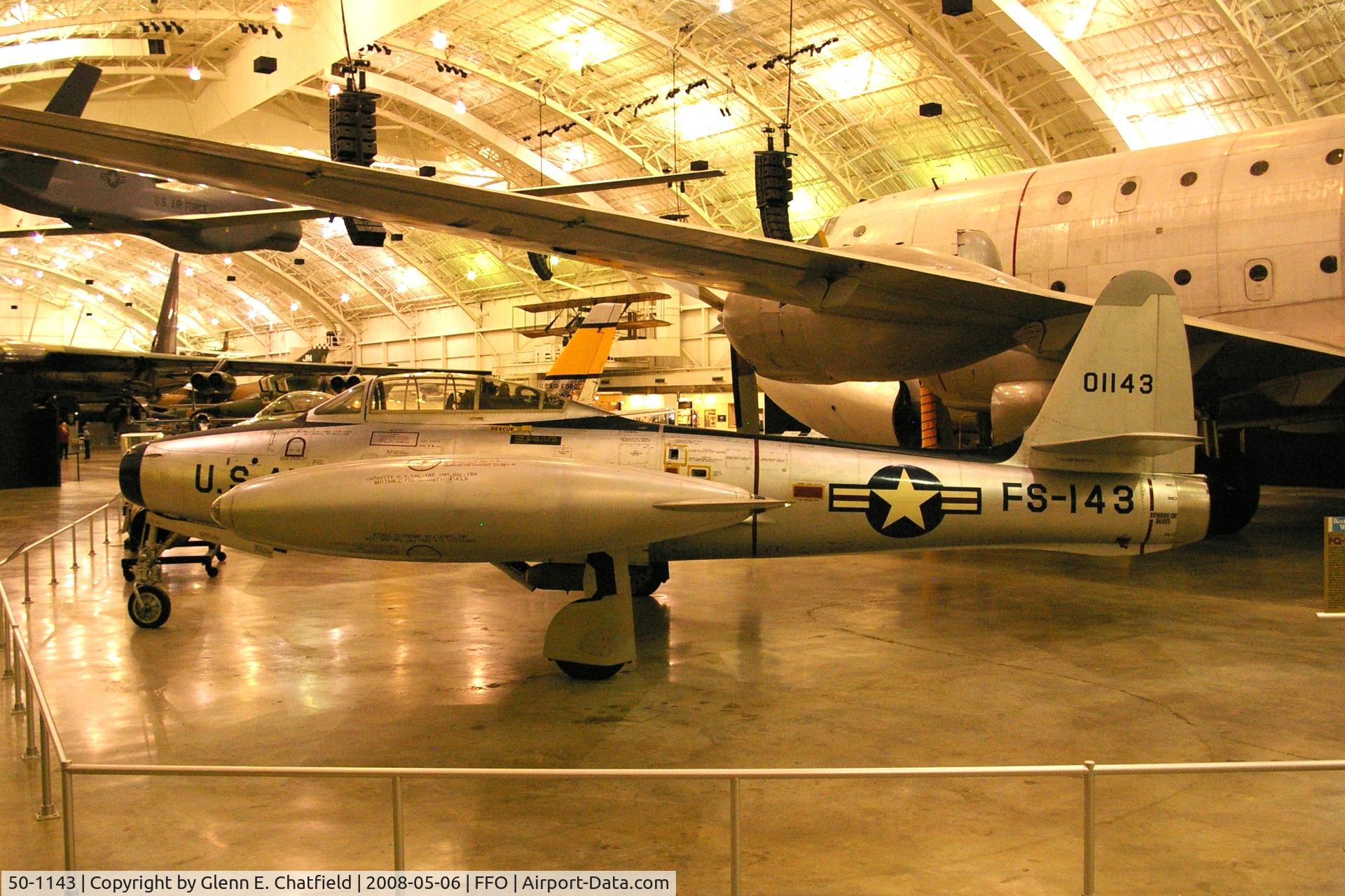 50-1143, 1950 Republic F-84E-20-RE Thunderjet C/N Not found 50-1143, Displayed at the National Museum of the U.S. Air Force