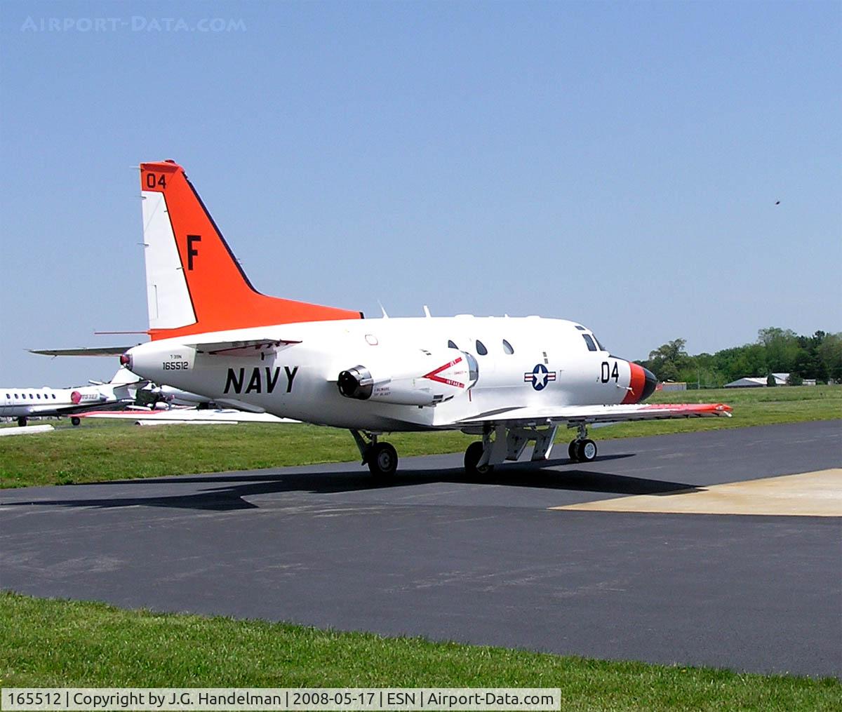 165512, 1963 Rockwell T-39N Sabreliner C/N 282-002, on ramp at Easton                            MD