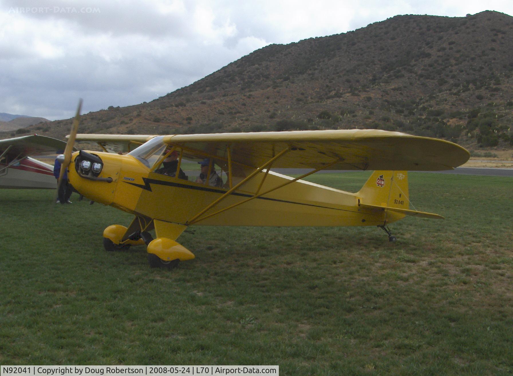 N92041, 1946 Piper J3C-65 Cub C/N 16474, 1946 Piper J3C-65 CUB, Continental A&C65 65 Hp