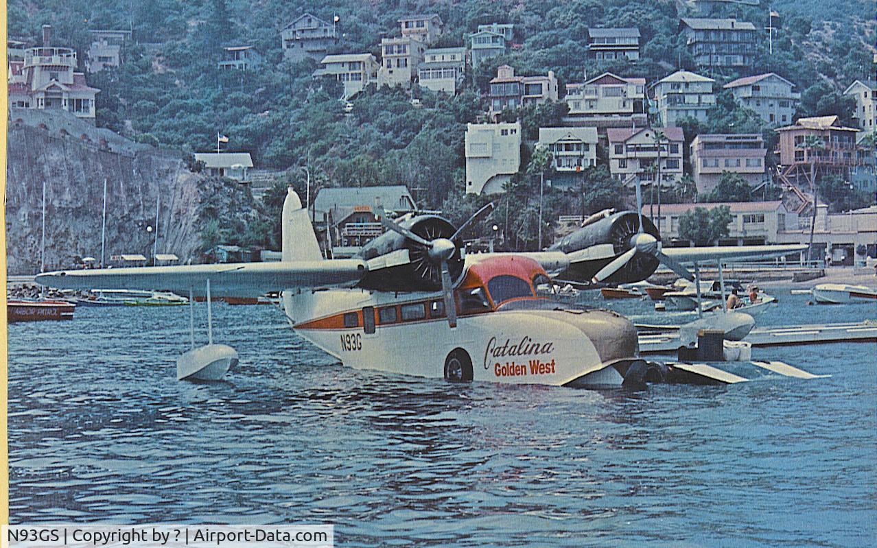 N93GS, 1944 Grumman G-21A Goose C/N B-76, At dock Avalon Bay Golden West Airlines