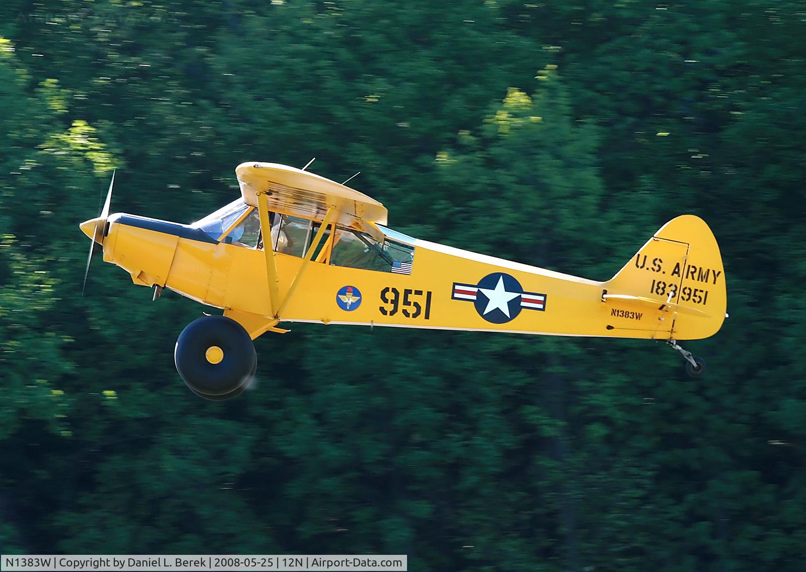 N1383W, 1954 Piper L-21B Super Cub (PA-18-135) C/N 18-3951, I could not but admire the ability of pilot and machine to land and take off from a postage stamp.