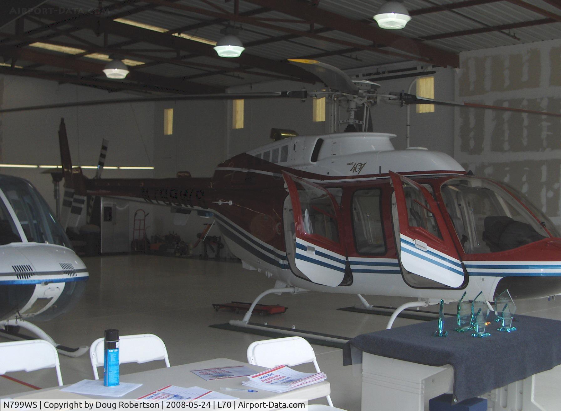 N799WS, 2002 Bell 407 C/N 53538, 2002 Bell (Canada) 407, one Rolls Royce 250 C47B Turboshaft rated at 813 shp for takeoff, 701 shp continuous, transmission rated for 647 shp/630 shp continuous