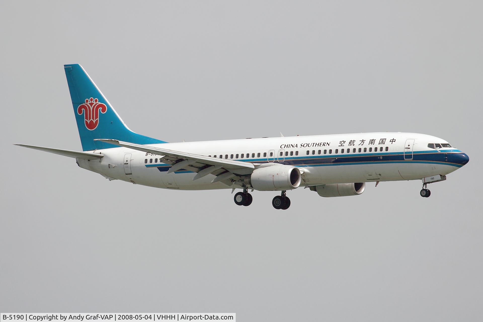 B-5190, 2007 Boeing 737-81B C/N 35366, China Southern 737-800