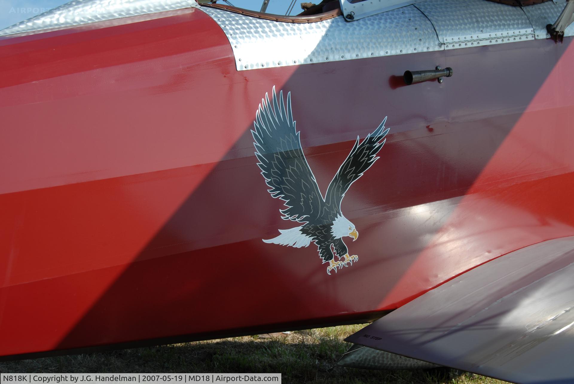 N818K, 1929 Great Lakes 2T-1MS (Menascco Special) Sport Trainer C/N 79, fuselage close up of NC818K @ Horn Pt 5-19-07