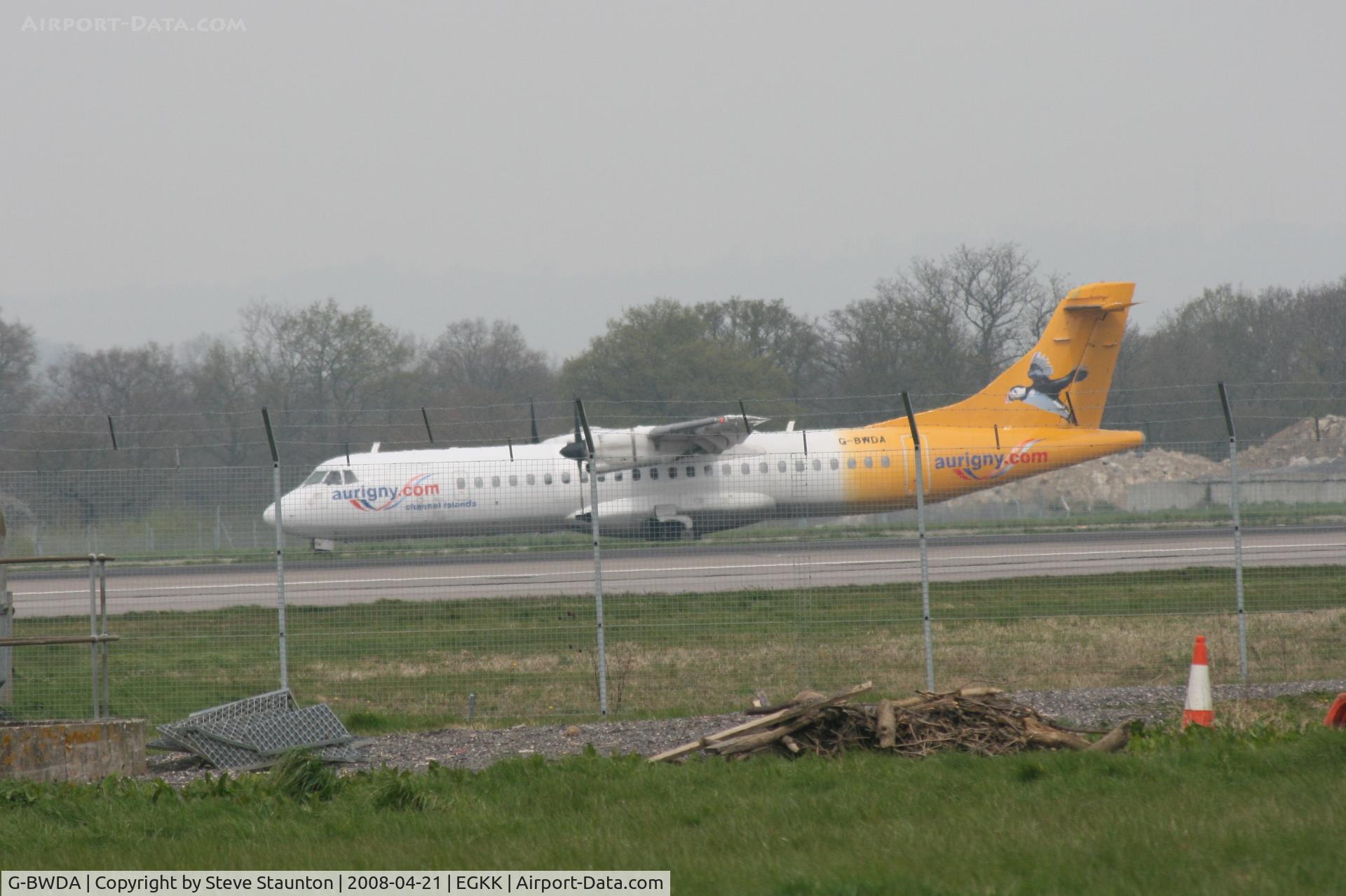 G-BWDA, 1995 ATR 72-202 C/N 444, Gatwick Airport 21/04/08 (married 19/04/08 - spotting two days later)