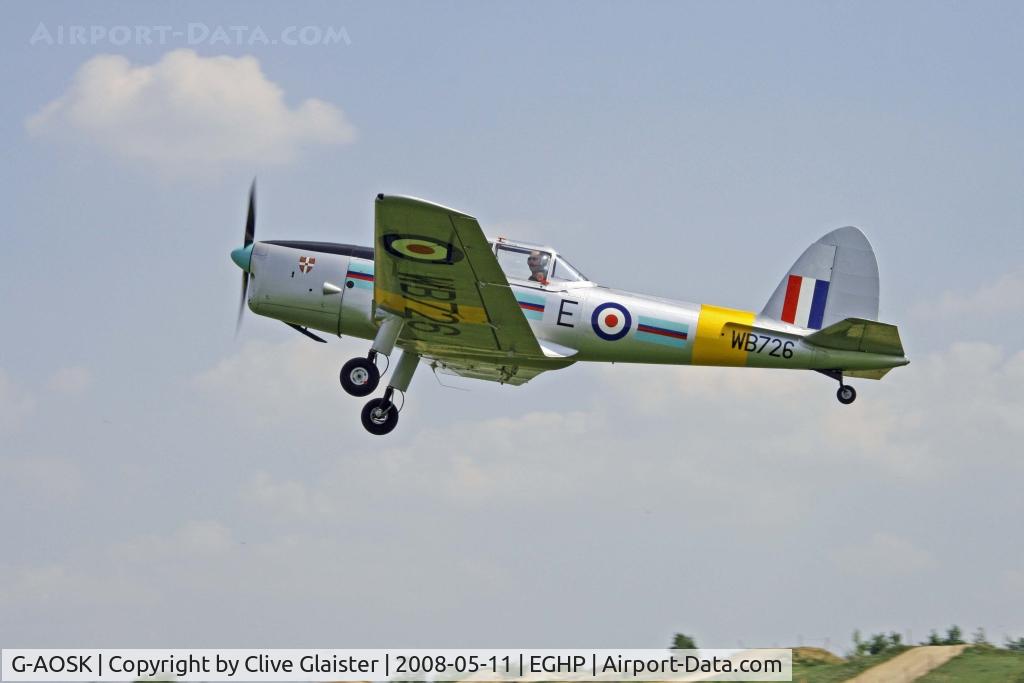 G-AOSK, 1950 De Havilland DHC-1 Chipmunk 22A C/N C1/0178, Ex: WB726 > G-ASOK - Once owned to, Yorkshire Flying Services Ltd in December 1963.