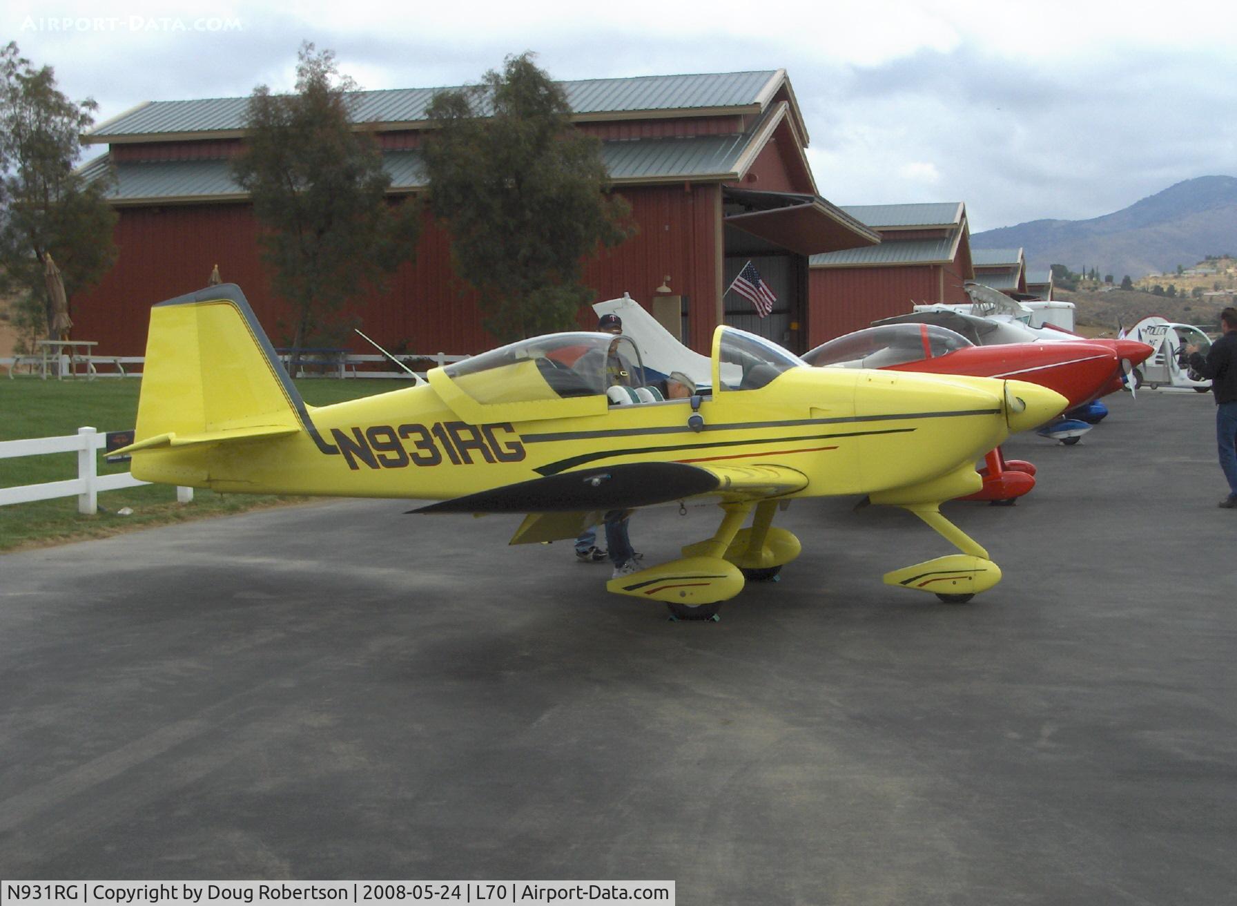 N931RG, 1995 Vans RV-6A C/N 21002, 1995 Gladish VAN's RV-6A, Lycoming O&VO-360