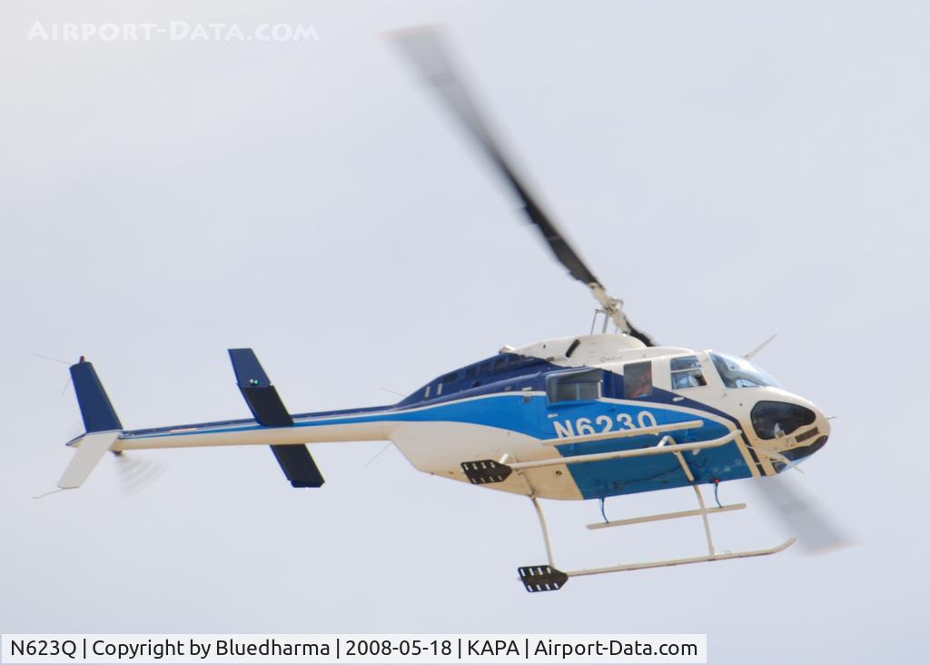 N623Q, 1988 Bell 206L-3 LongRanger III C/N 51258, On final approach