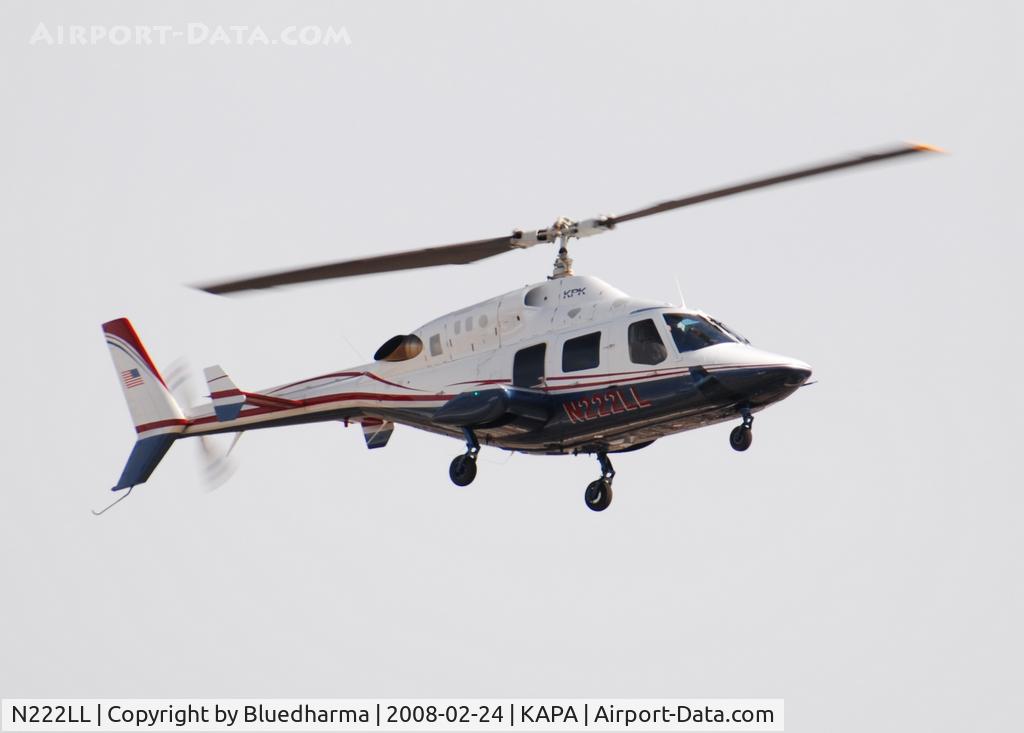 N222LL, 1981 Bell 222 C/N 47060, On approach.