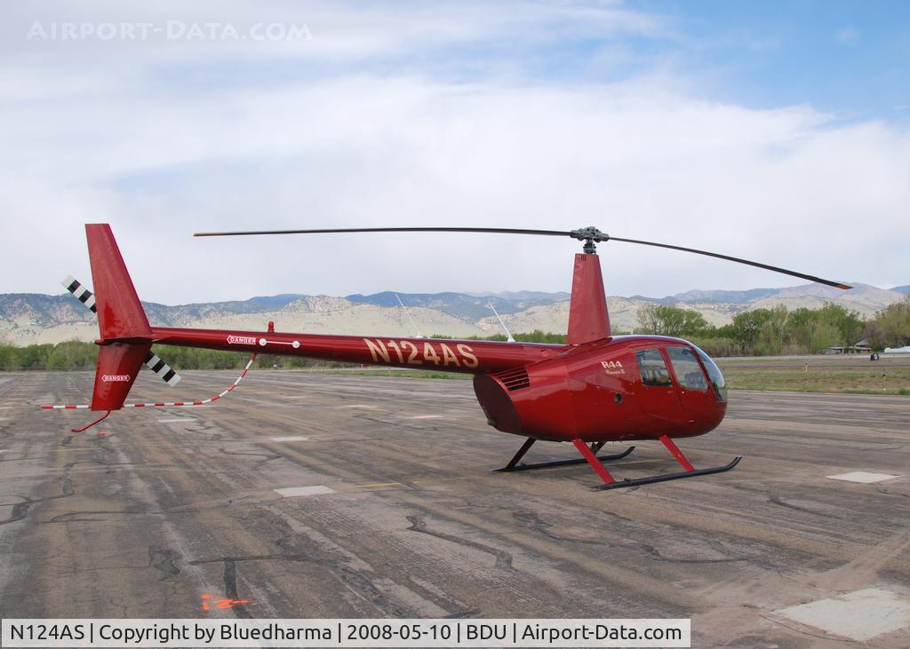 N124AS, 2006 Robinson R44 II C/N 11232, At the Boulder Open House 2008.