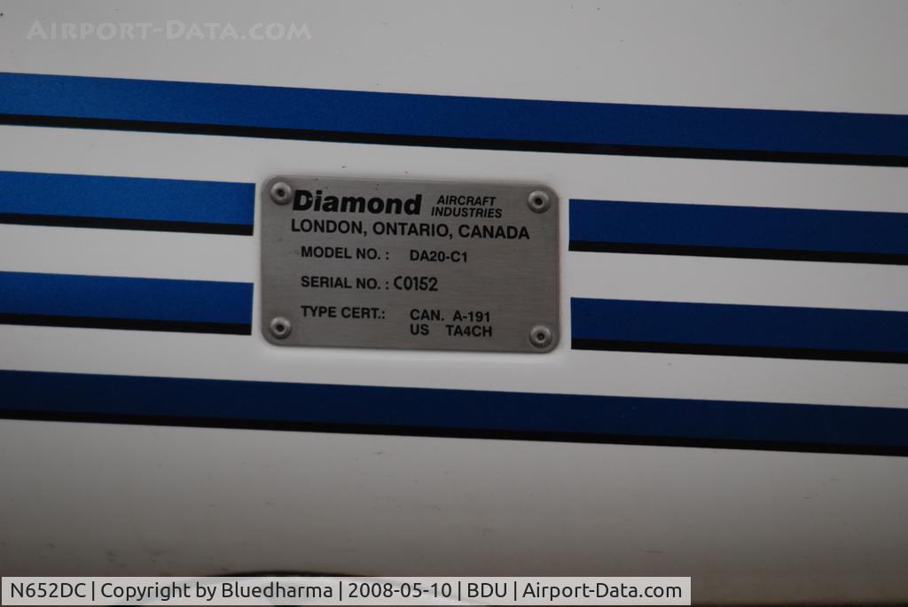 N652DC, 2001 Diamond DA-20C-1 Eclipse C/N C0152, At the Boulder Open House 2008.