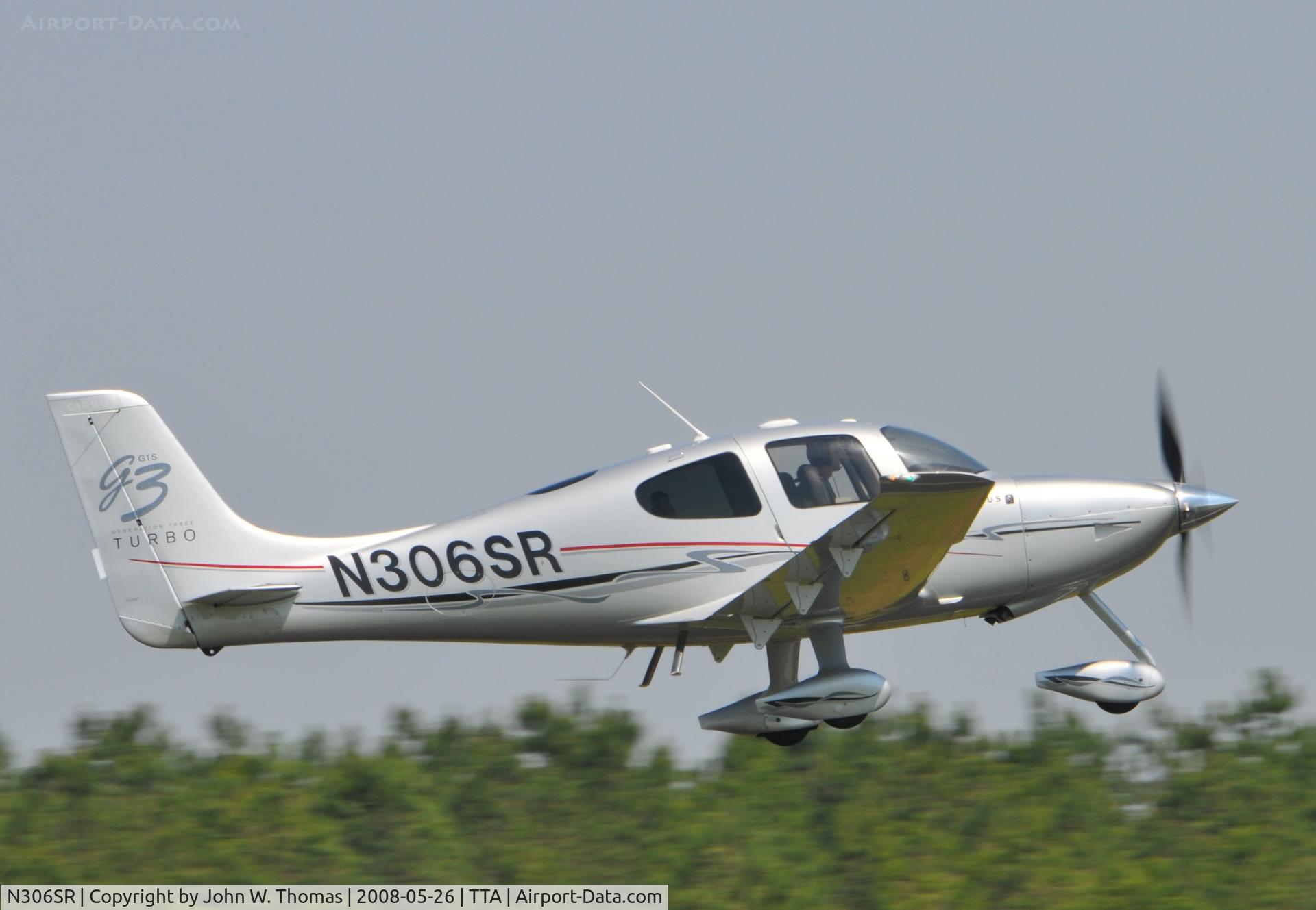 N306SR, 2007 Cirrus SR22 G3 GTS Turbo C/N 2469, Departing runway 21