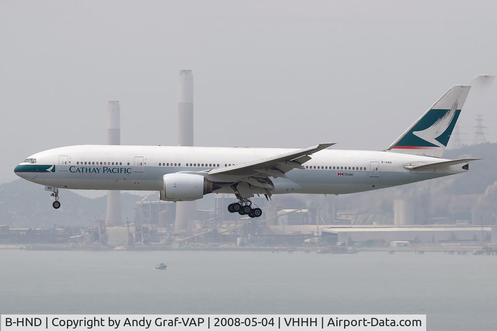 B-HND, 1996 Boeing 777-267 C/N 27264, Cathay Pacific 777-200