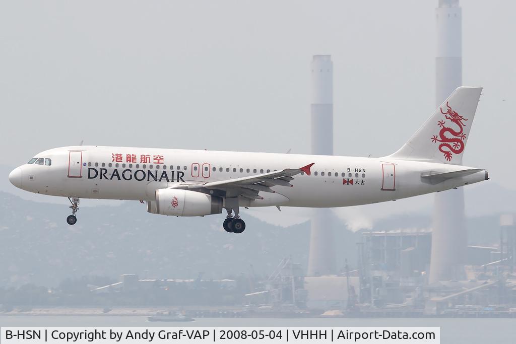 B-HSN, Airbus A320-232 C/N 2428, Dragonair A320-200