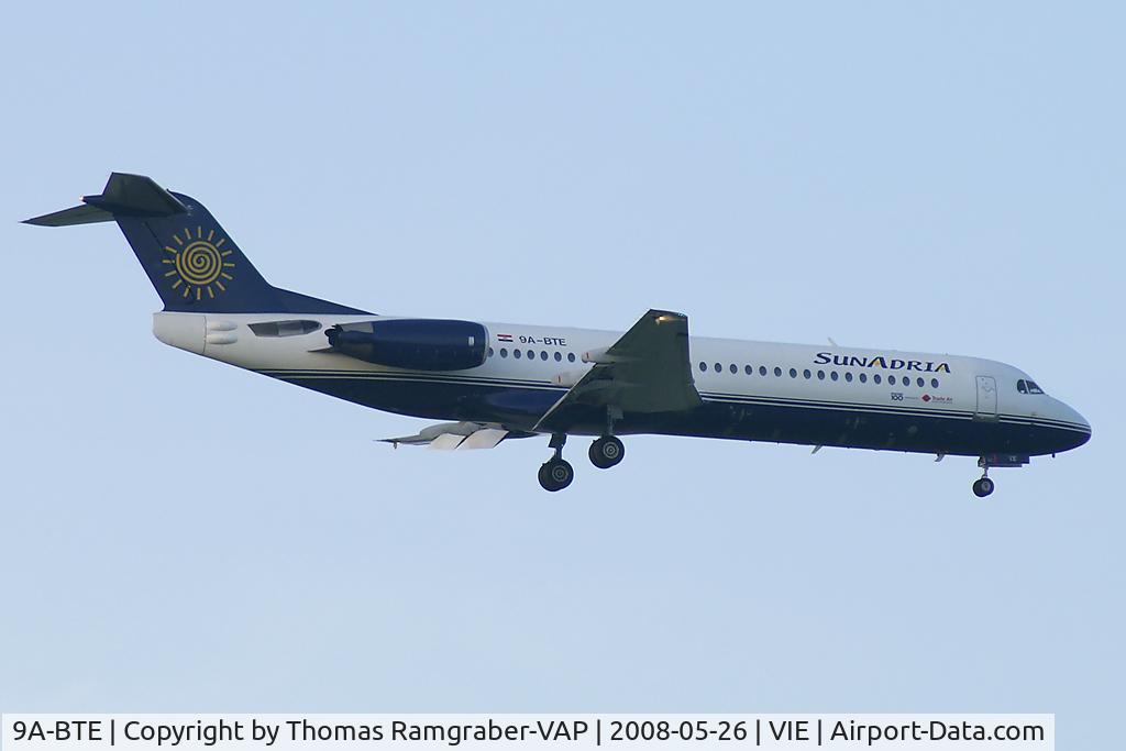 9A-BTE, 1992 Fokker 100 (F-28-0100) C/N 11416, Sunadria Fokker 100