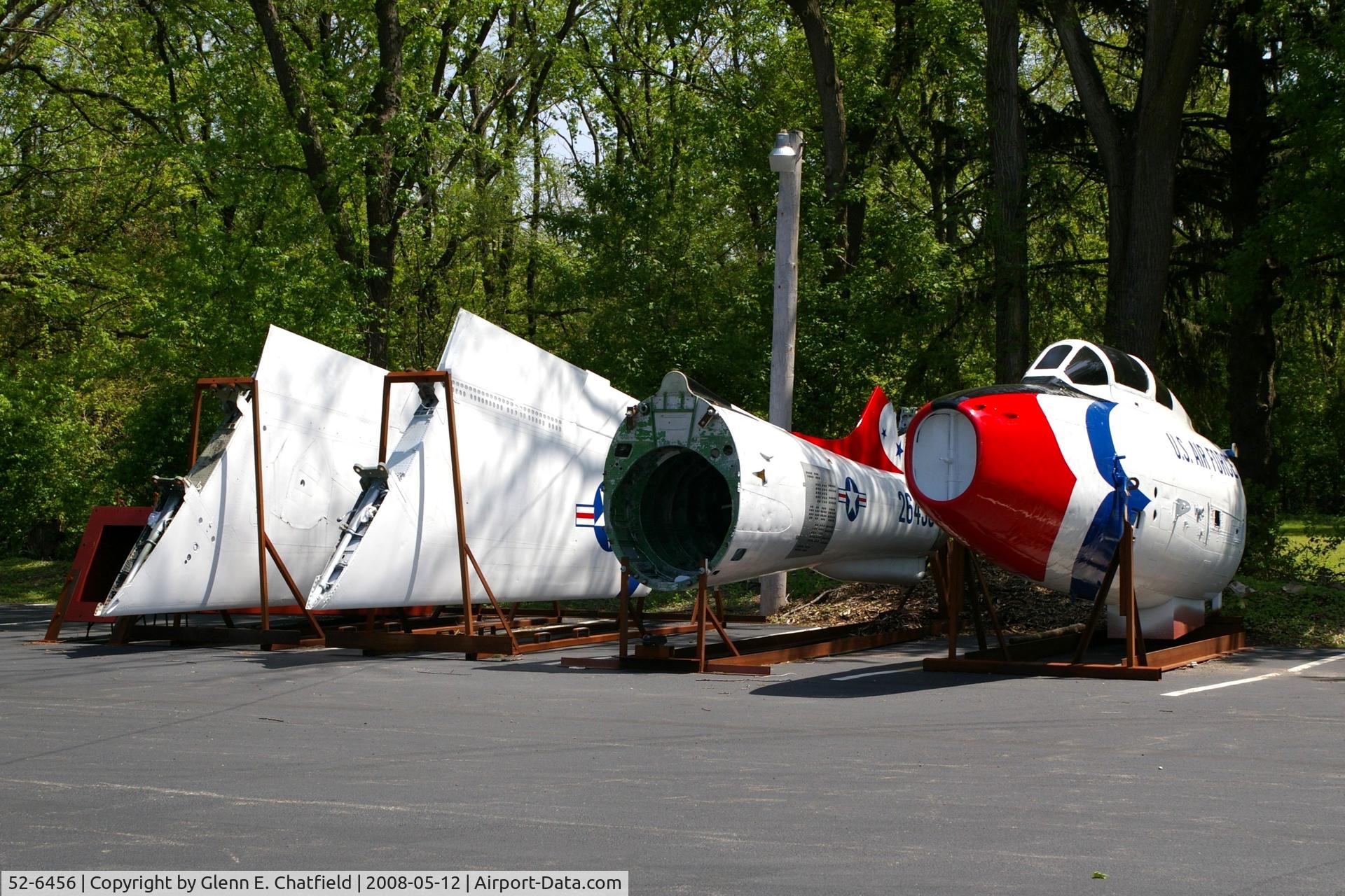 52-6456, 1952 Republic F-84F-35-RE Thunderstreak C/N Not found 52-6456, Freshly painted, to be mounted in front of VFW post in West Chicago, IL