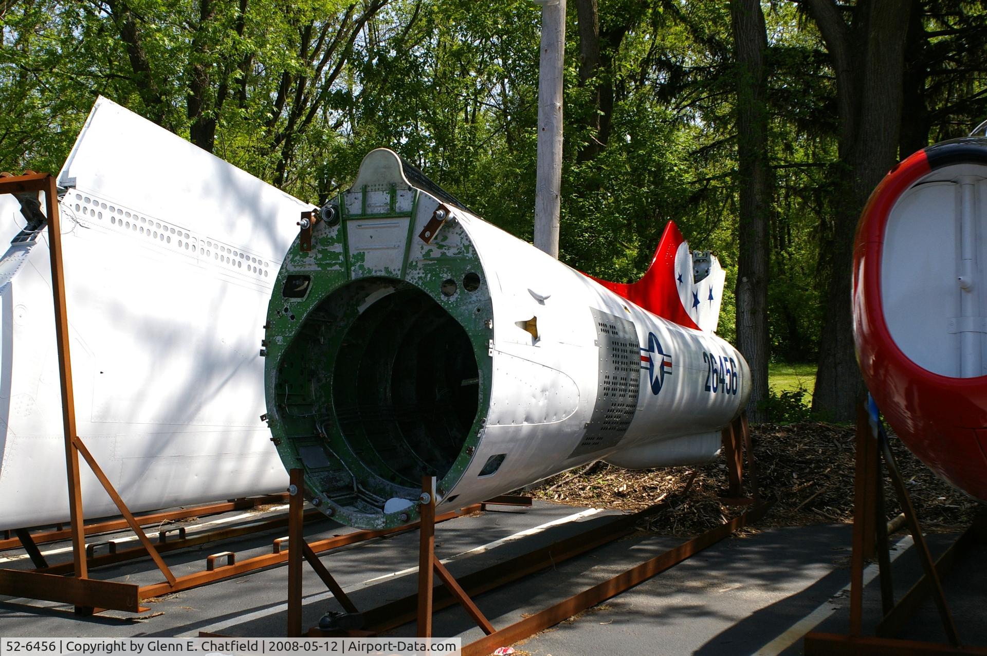 52-6456, 1952 Republic F-84F-35-RE Thunderstreak C/N Not found 52-6456, Freshly painted, to be mounted in front of VFW post in West Chicago, IL