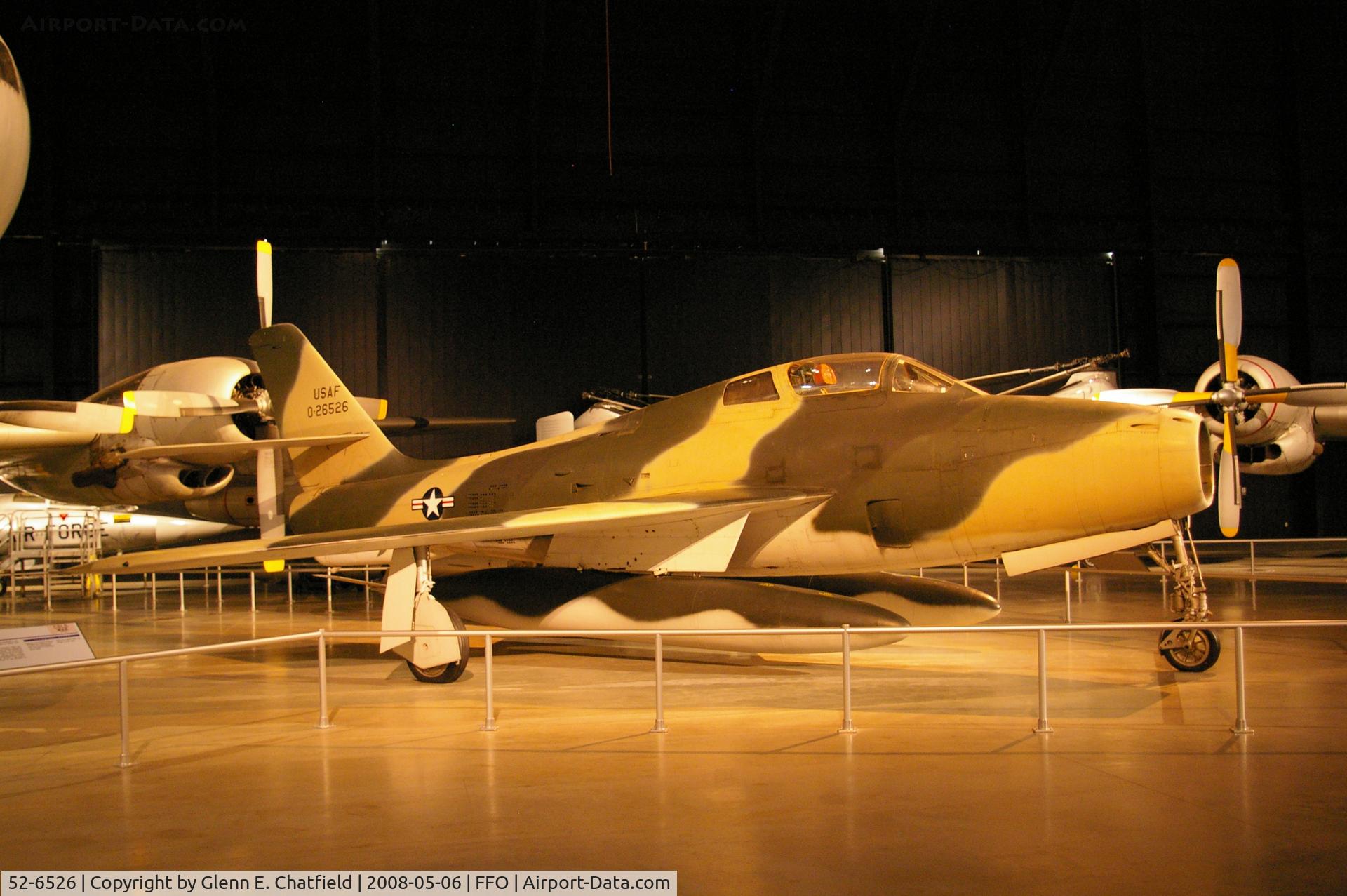 52-6526, 1952 Republic F-84F-40-RE Thunderstreak C/N Not found 52-6526, Displayed at the National Museum of the U.S. Air Force