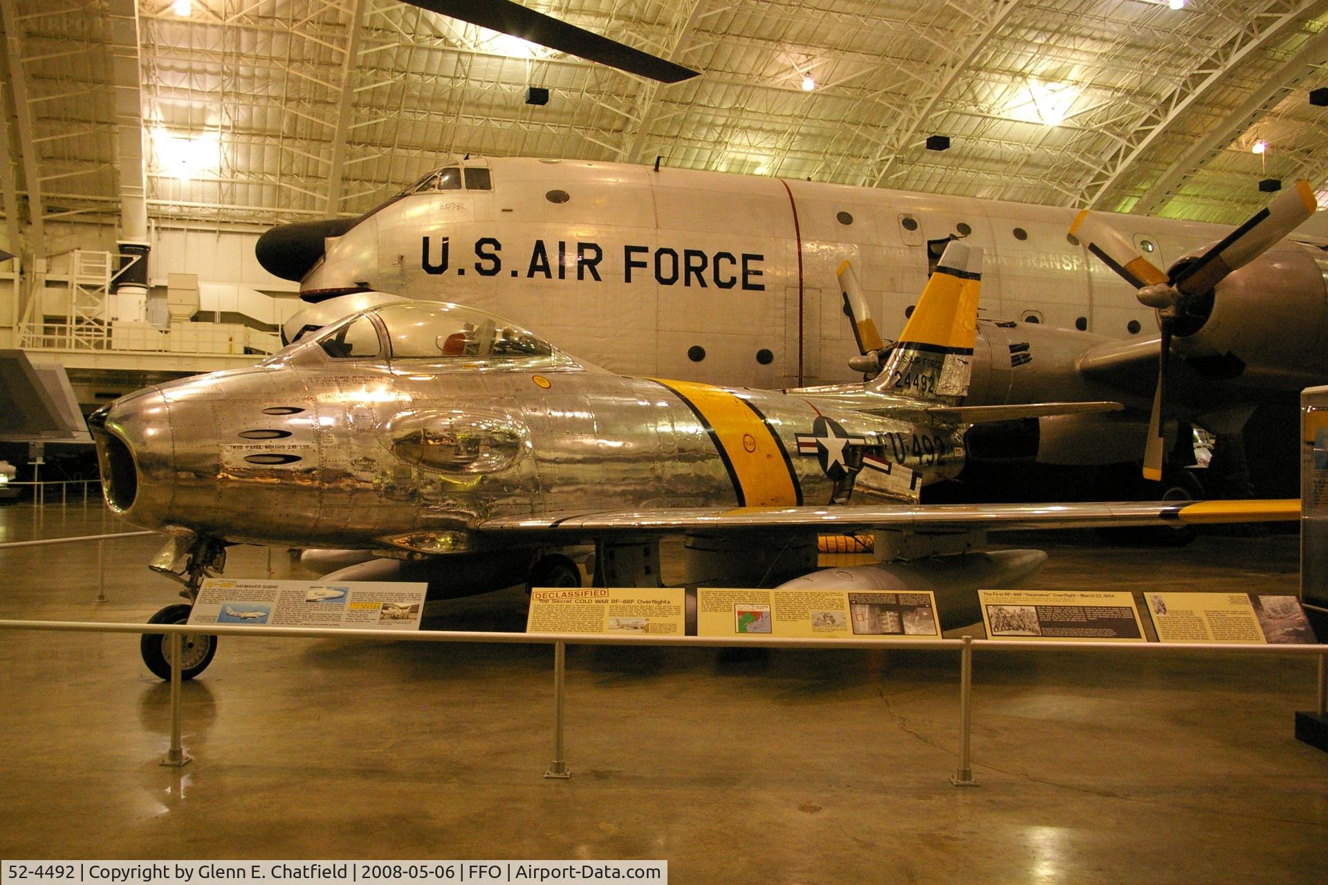 52-4492, 1952 North American RF-86F-30-NA Sabre C/N 191-88, RF-86F at the National Museum of the U.S. Air Force