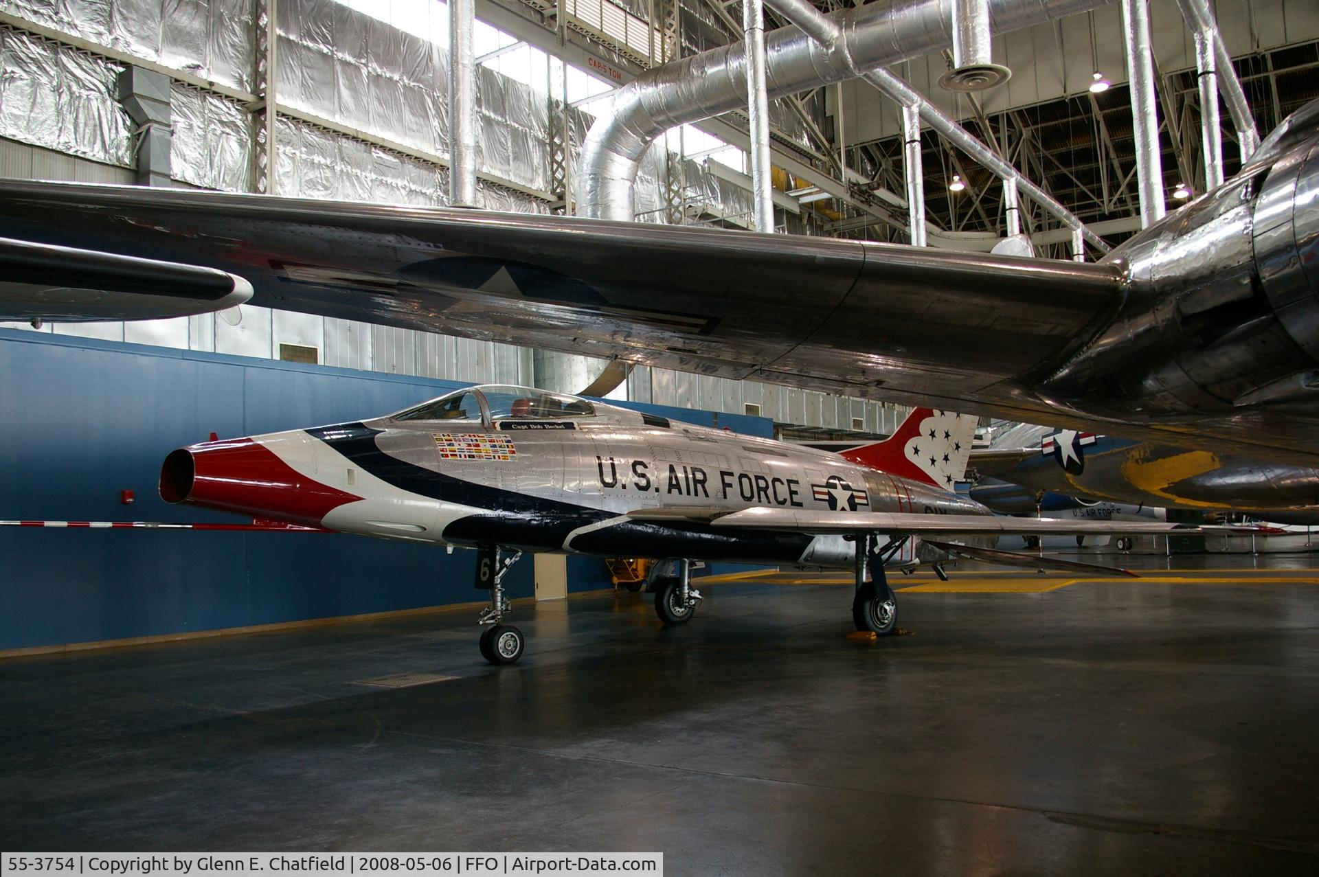 55-3754, 1956 North American F-100D Super Sabre C/N 223-436, F-100D displayed at the National Museum of the U.S. Air Force