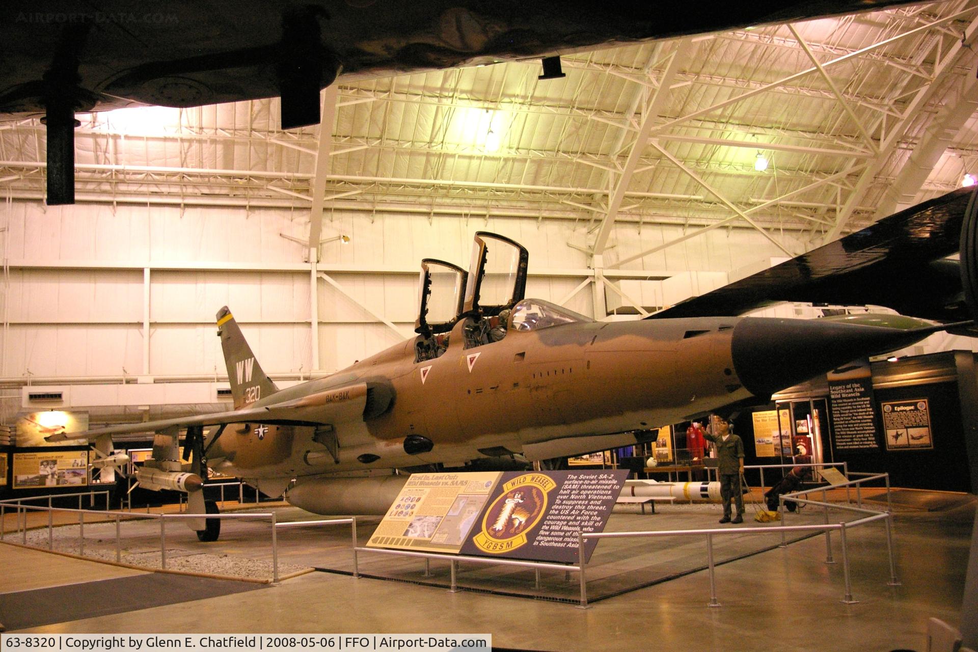 63-8320, 1963 Republic F-105G-1-RE Thunderchief C/N F097, F-105G displayed at the National Museum of the U.S. Air Force