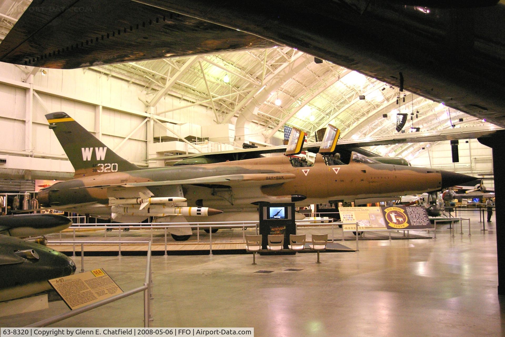 63-8320, 1963 Republic F-105G-1-RE Thunderchief C/N F097, F-105G displayed at the National Museum of the U.S. Air Force
