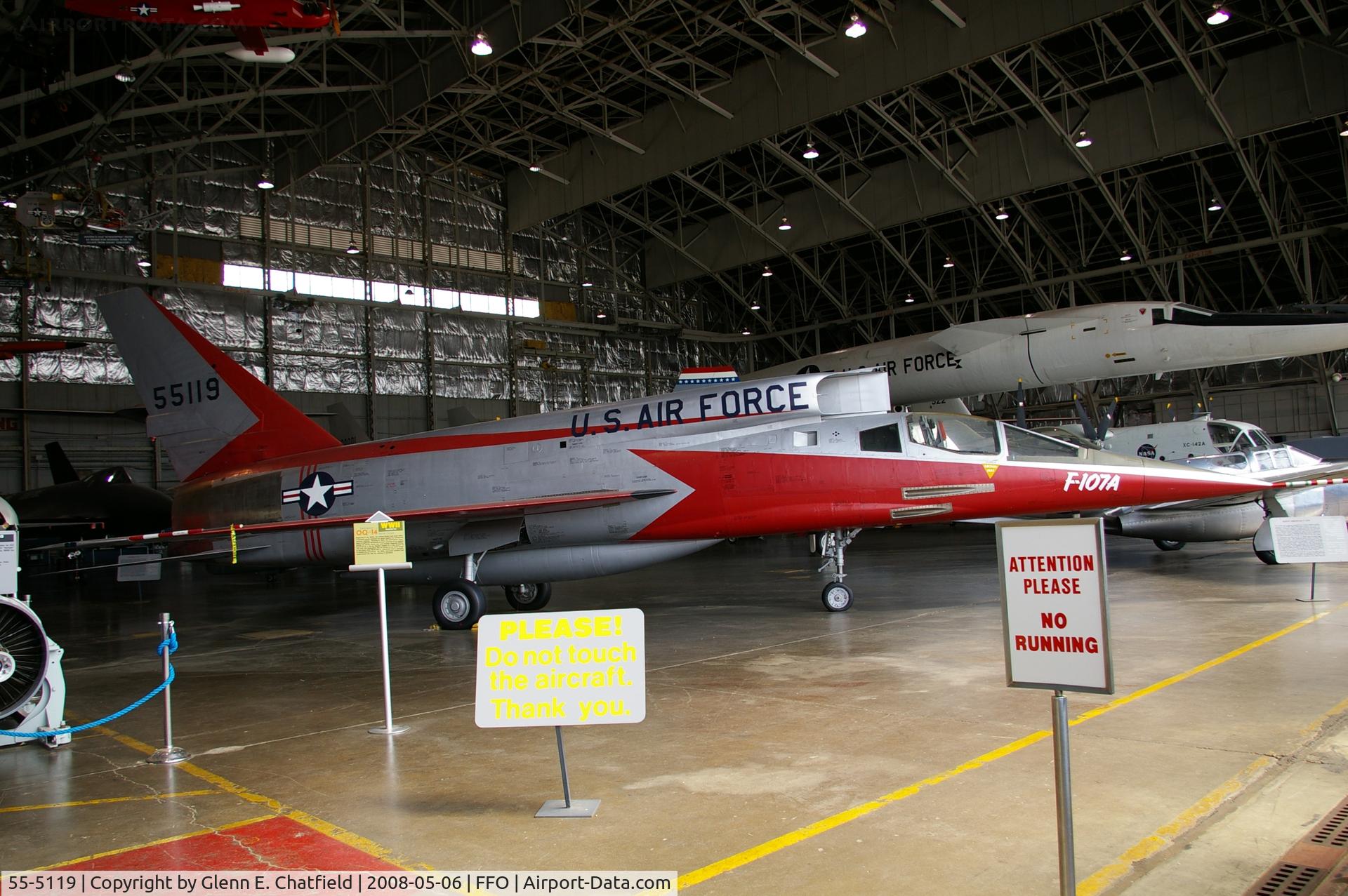 55-5119, 1955 North American F-107A C/N 212-2, Displayed at the National Museum of the U.S. Air Force