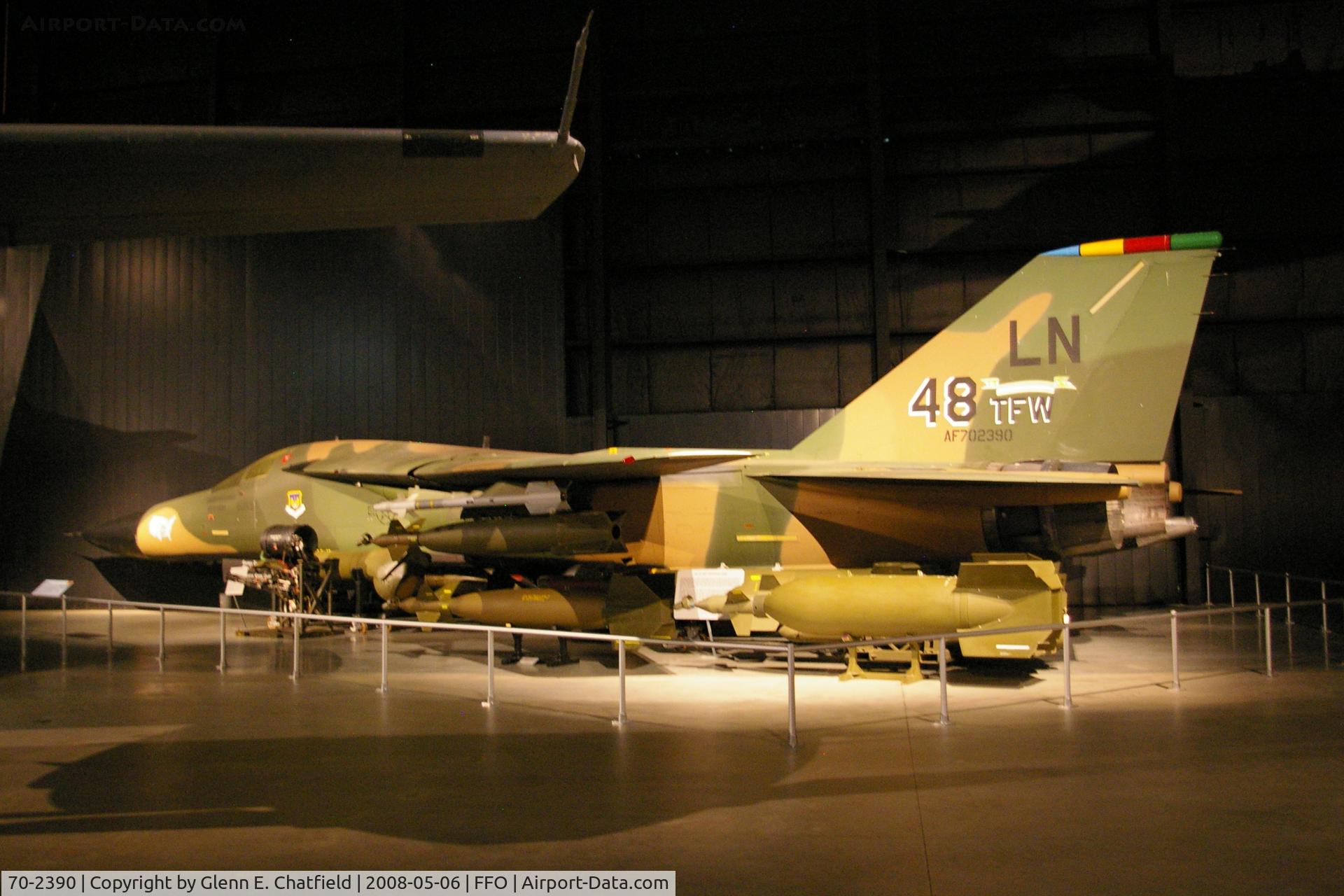 70-2390, 1970 General Dynamics F-111F Aardvark C/N E2-29, Displayed at the National Museum of the U.S. Air Force