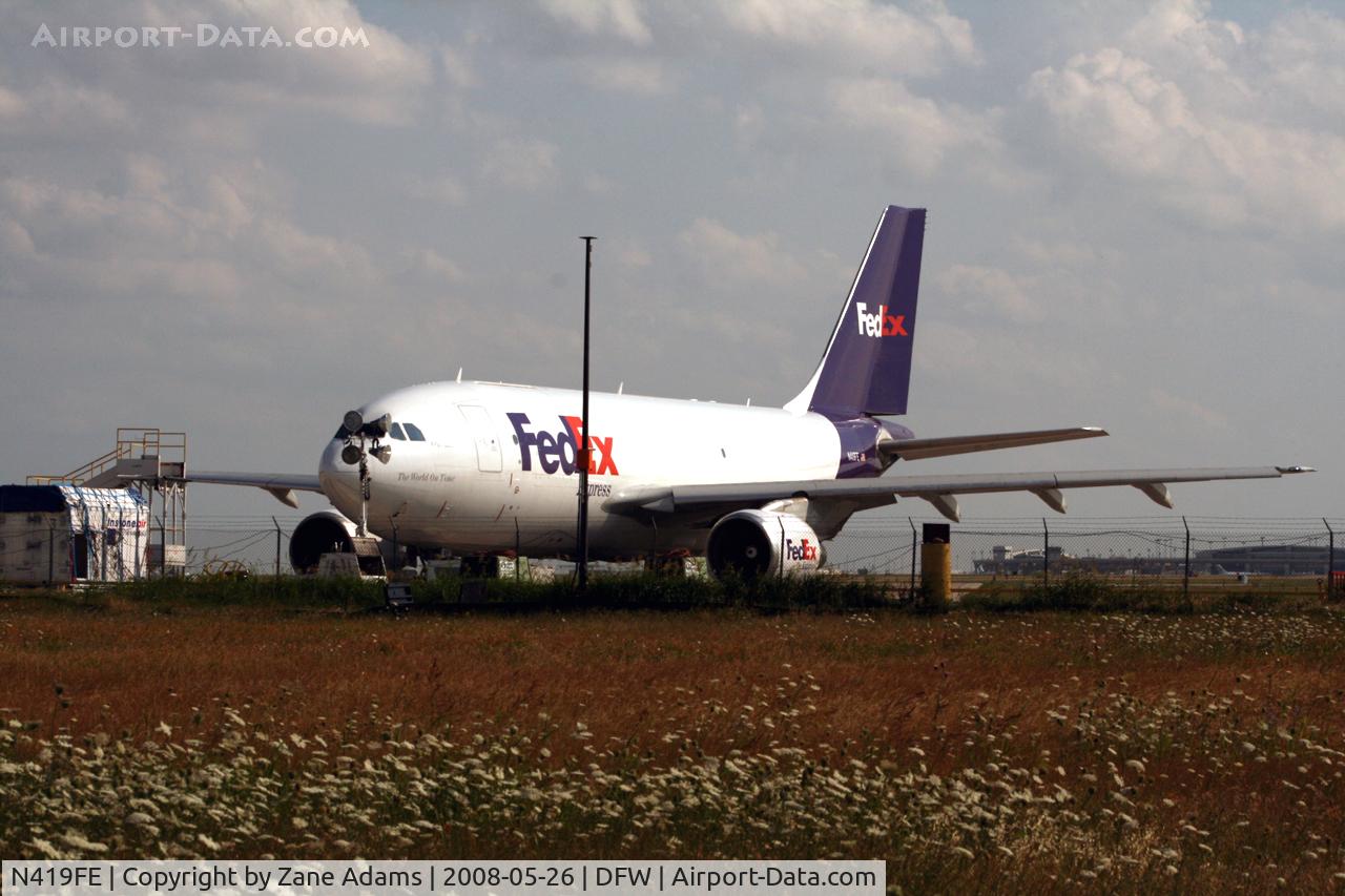 N419FE, 1985 Airbus A310-222 C/N 345, FedEx at DFW east freight ramp