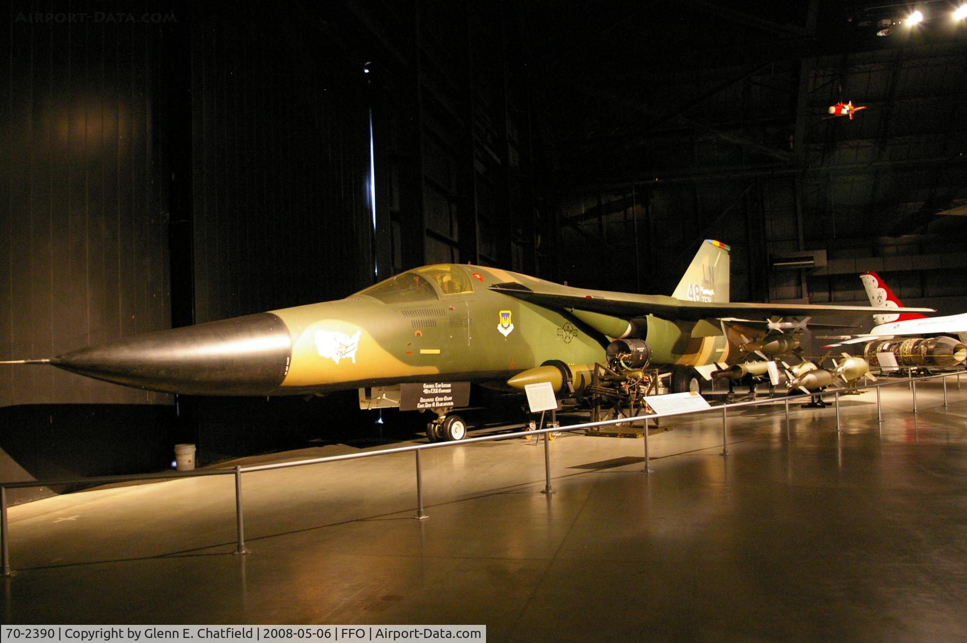 70-2390, 1970 General Dynamics F-111F Aardvark C/N E2-29, Displayed at the National Museum of the U.S. Air Force