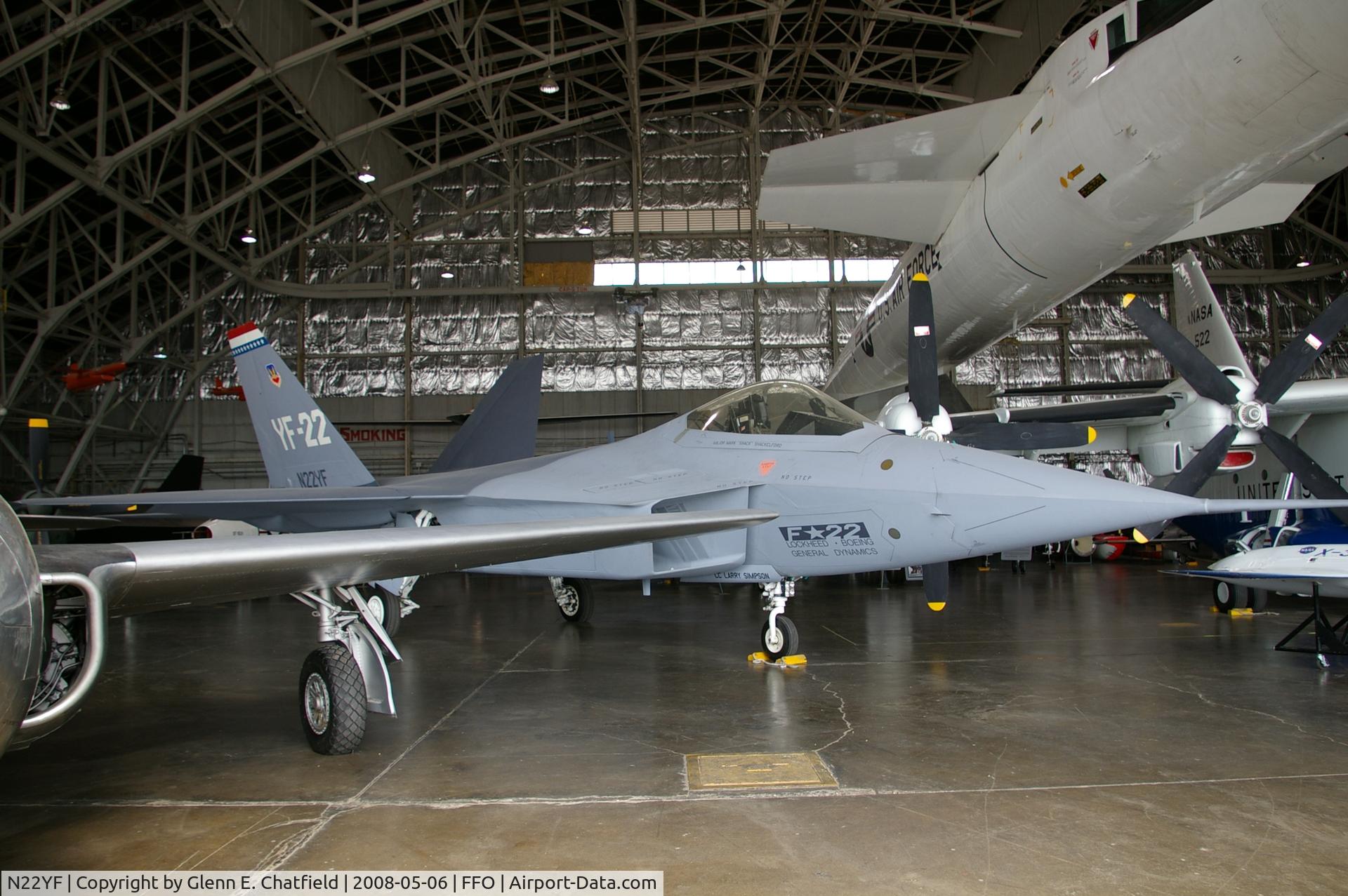 N22YF, 1990 Lockheed YF-22A C/N 3997, YF-22A 87-0700 Displayed at the National Museum of the U.S. Air Force.