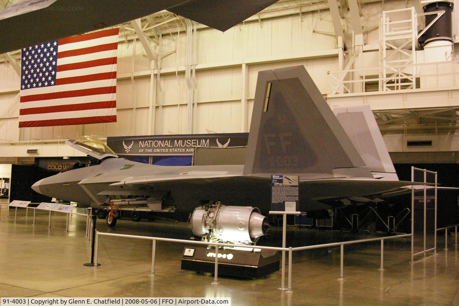 91-4003, 1992 Lockheed Martin F-22A Raptor C/N 4003, Displayed at the National Museum of the U.S. Air Force